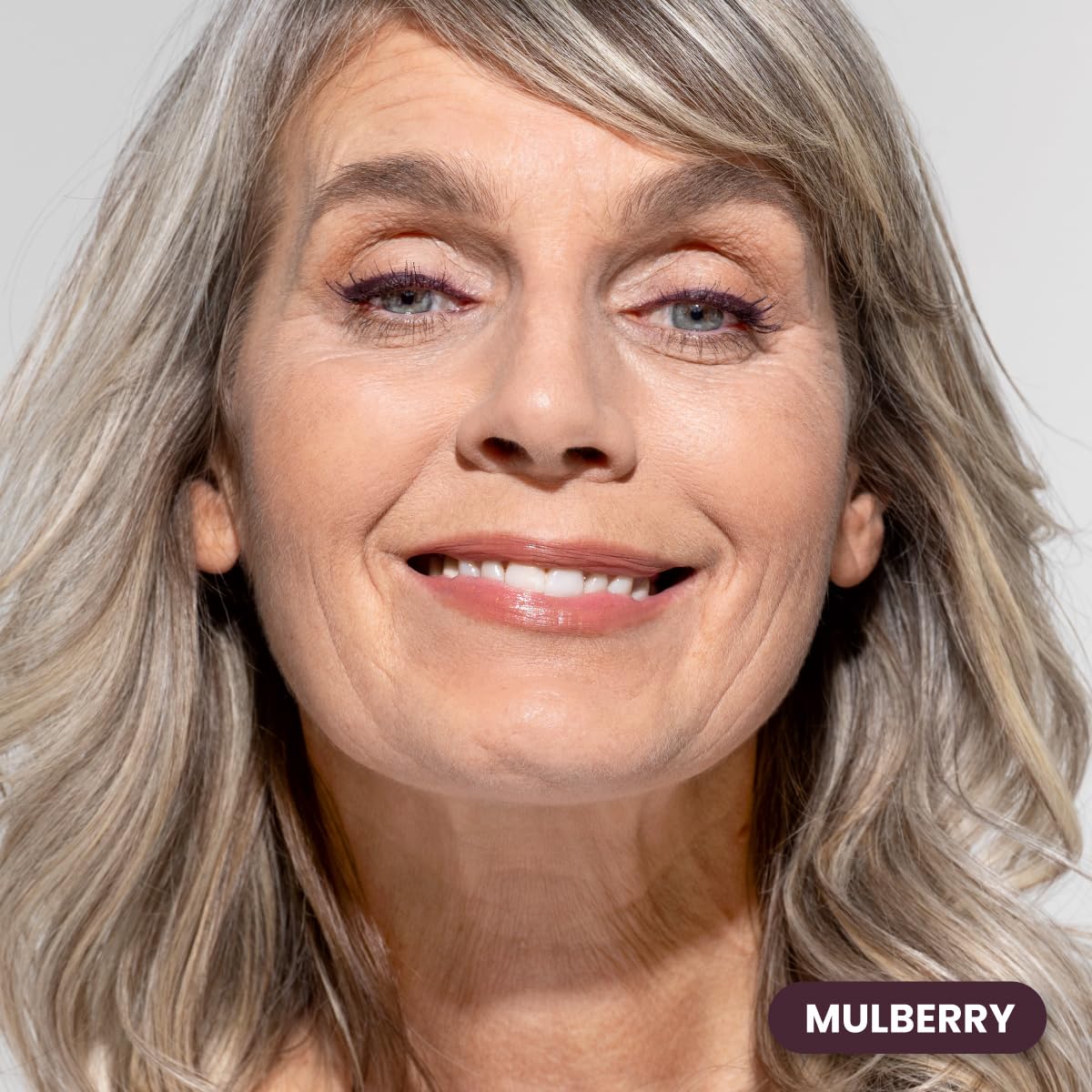 PrimeEyes Glide Eyeliner for Mature Women – Waterproof, Long-Stay and Mess-Proof – Gel Creme Texture, Discreet Sharpener and Effective Smudger (Mulberry)