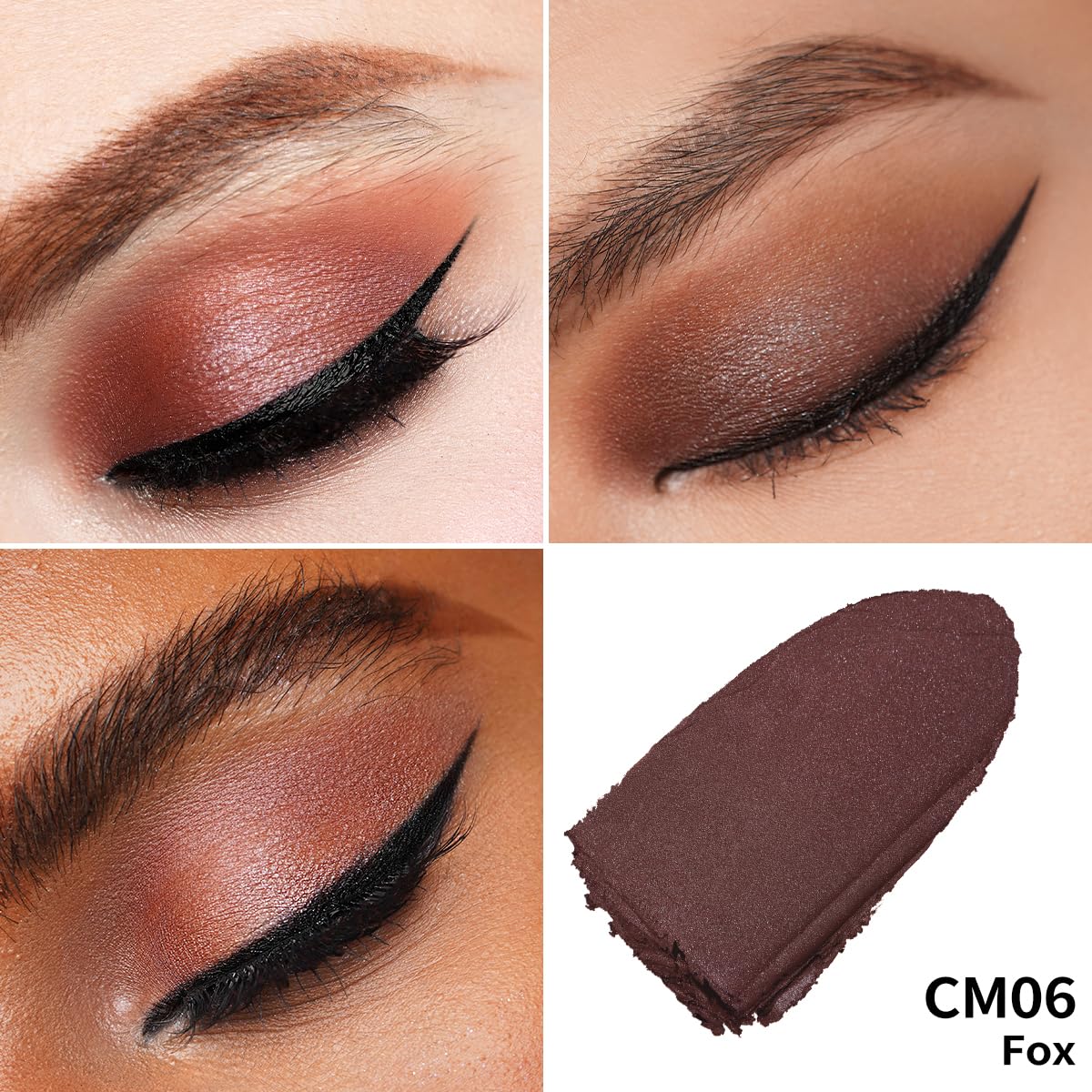 Oulac Matte Eyeshadow 3-in-1 Eyeshadow Eye Primer&Eyeliner Highly Pigmented Waterproof Smudge-proof Long Lasting Wear Smooth&Blendable Formula for Natural Look,Vegan & Cruelty-Free,CM06