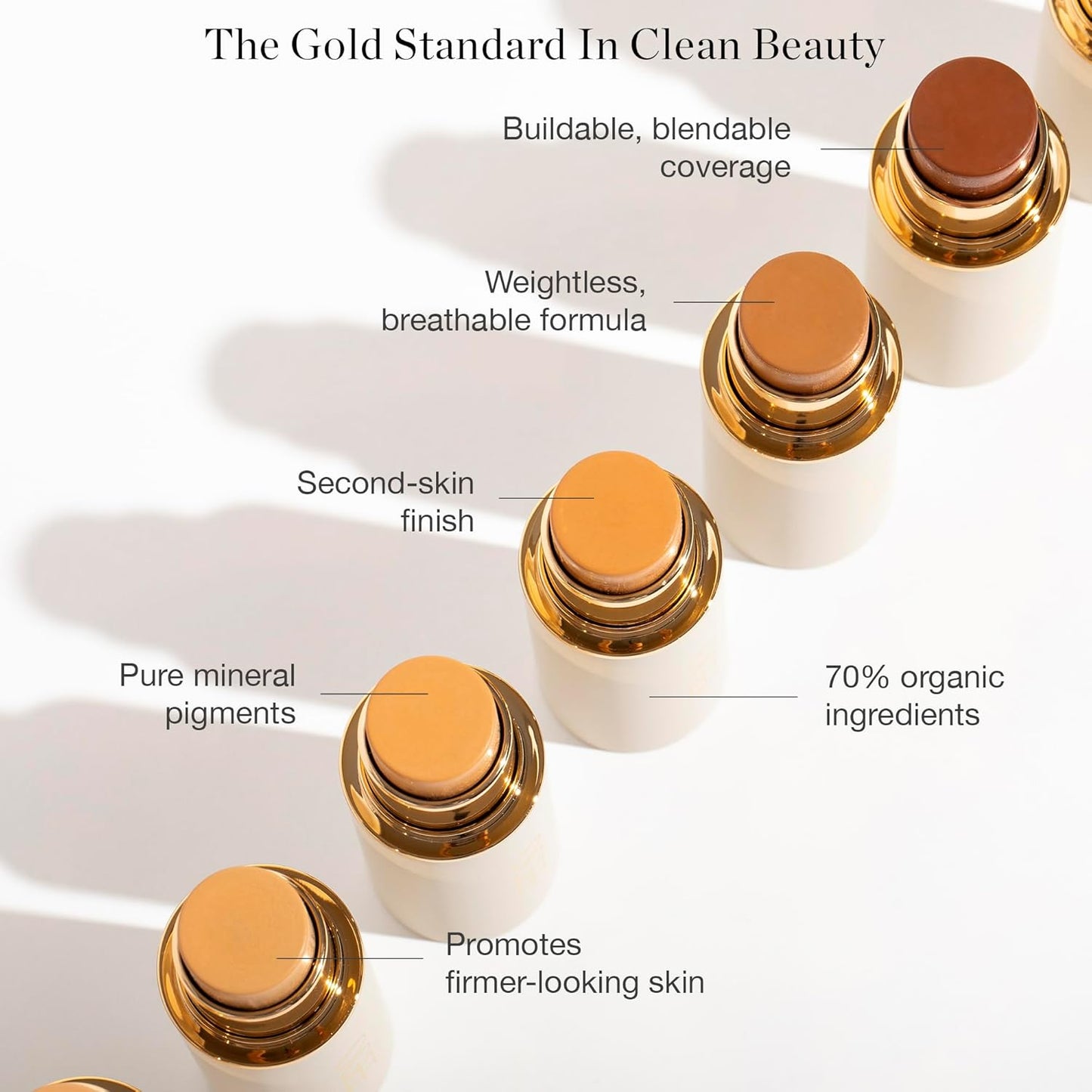 Ogee Sculpted Complexion Foundation Stick (Willow 3.00C - Medium Light, Peach-Beige Undertones) Full Coverage Foundation Makeup - Instantly Balance & Even Complexion - 70% Organic Ingredients