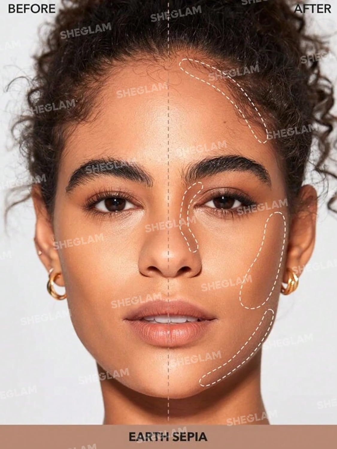 SHEGLAM Snatch 'n' Define Cream Contour Stick Long Lasting Highly Pigmented Sweat Proof Face Bronzer Makeup - Earthy Sepia