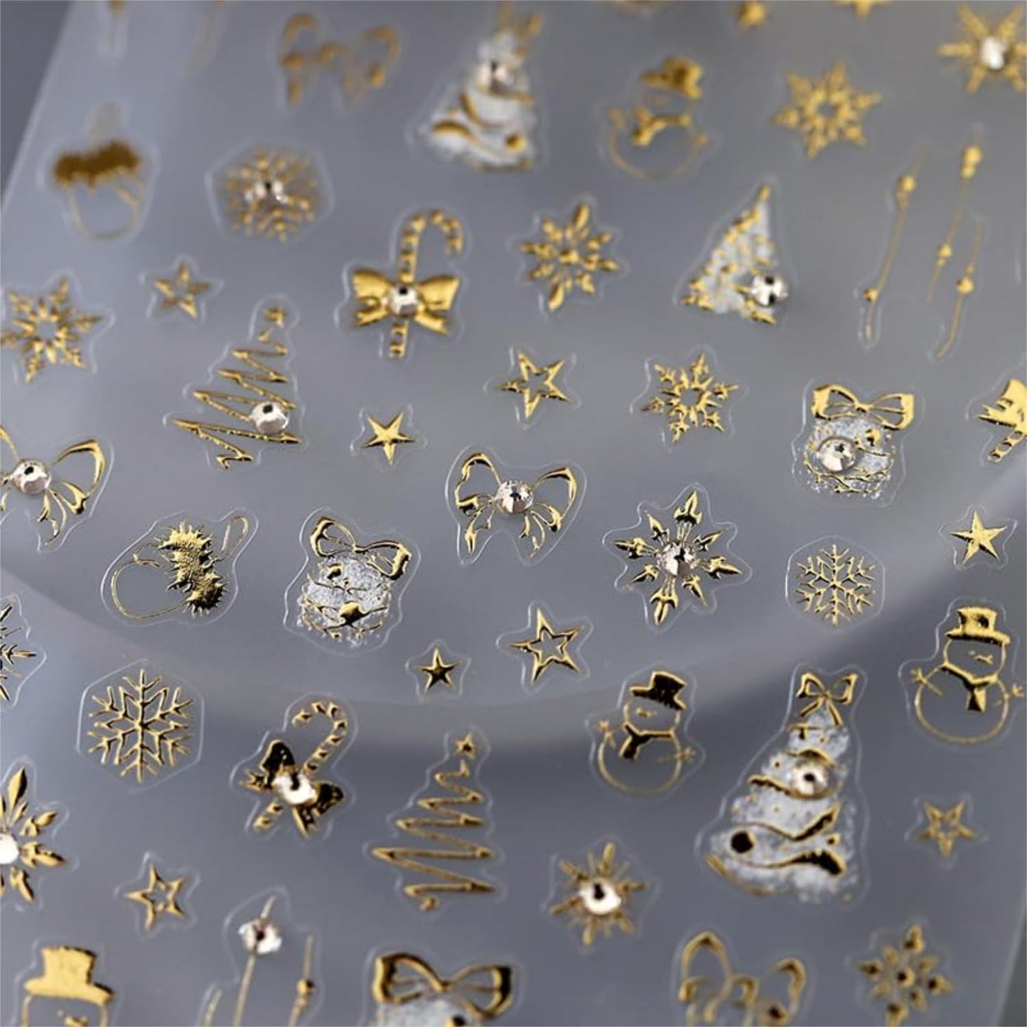 Christmas Nail Stickers 5D Embossed Gold Christmas Nail Decals Holiday Nail Art Stickers with Snowman Xmas Tree Star Snowflake Nail Design Christmas Nails Supplies for Women Girls