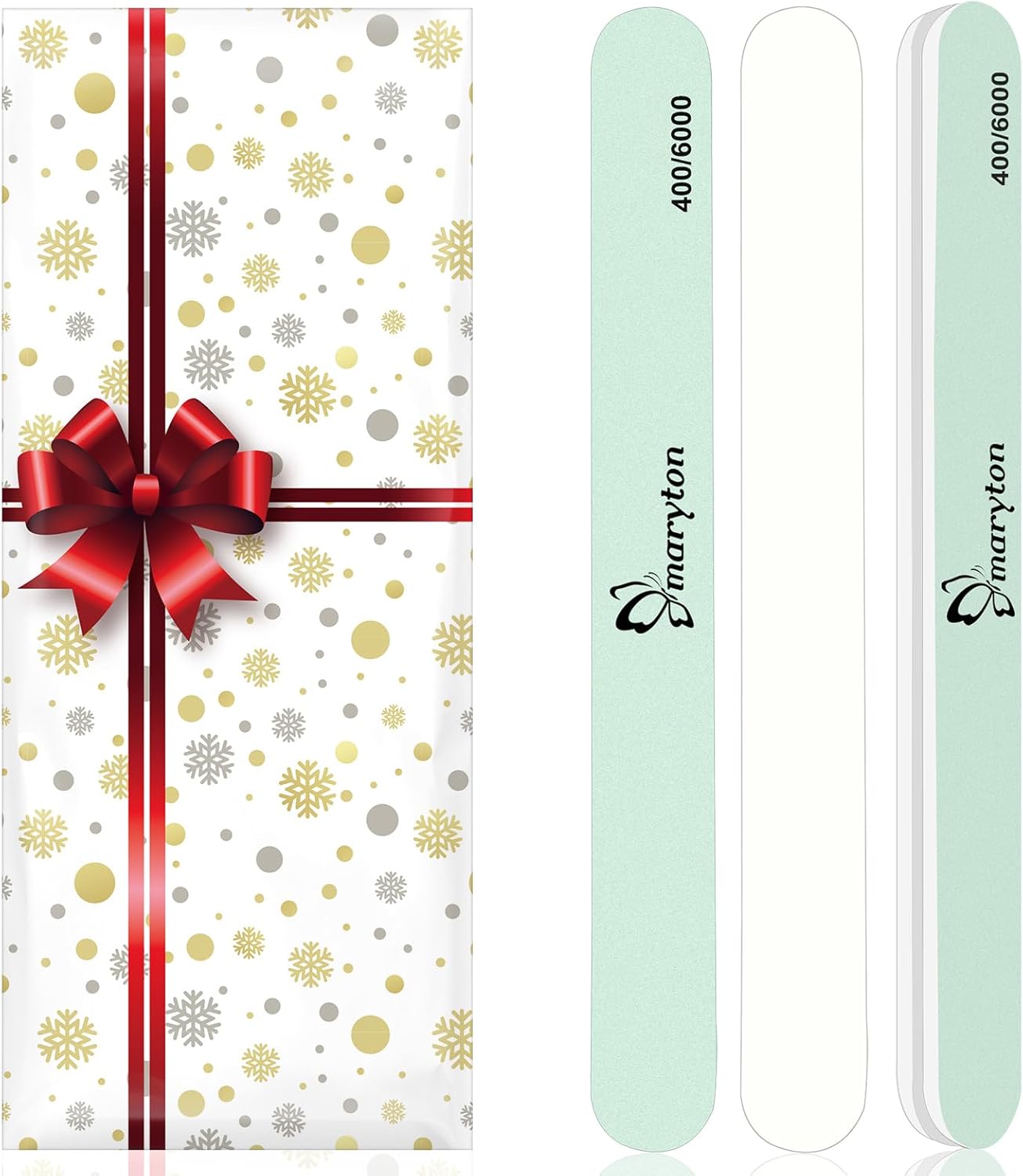 Maryton Professional Nail Shine Buffer for Natural Nails - Gifts for Women, 3 Pcs Ultra Shine Nail Shiner Polisher Buffing Block Files, Nail Care Gifts for Her