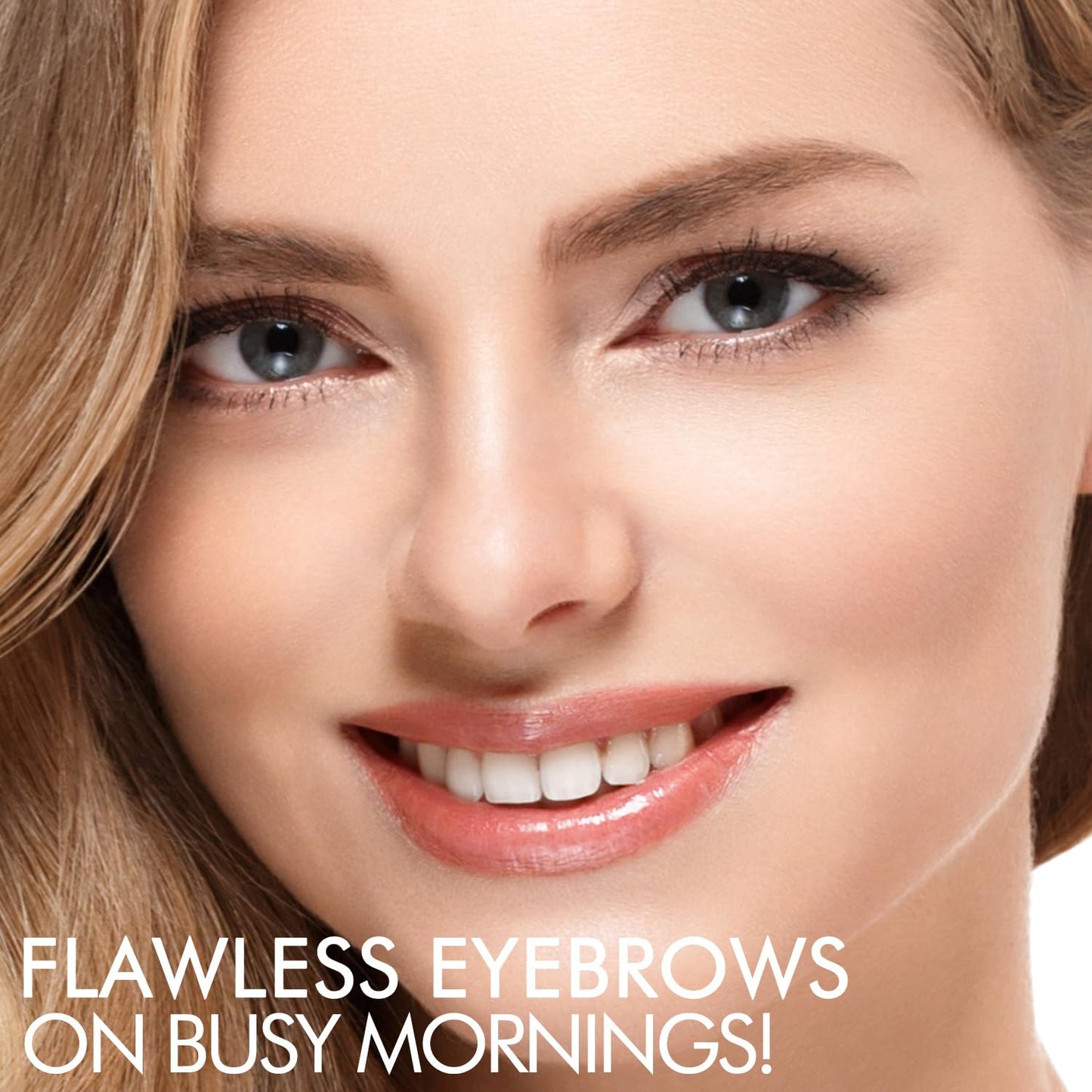 iMethod Eyebrow Stamp and Eyebrow Stencil Kit - Eye Brow Stamping Kit, Brow Stamp Kit, Brow Stencil and Stamp Kit, Brow Trio Eyebrow Kit, Perfect Bushy Eyebrows, Medium Brown