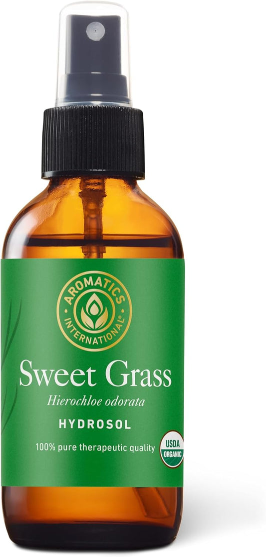 Aromatics International Sweet Grass Hydrosol 100ml | Fresh Aromatic Spray for Home Spaces