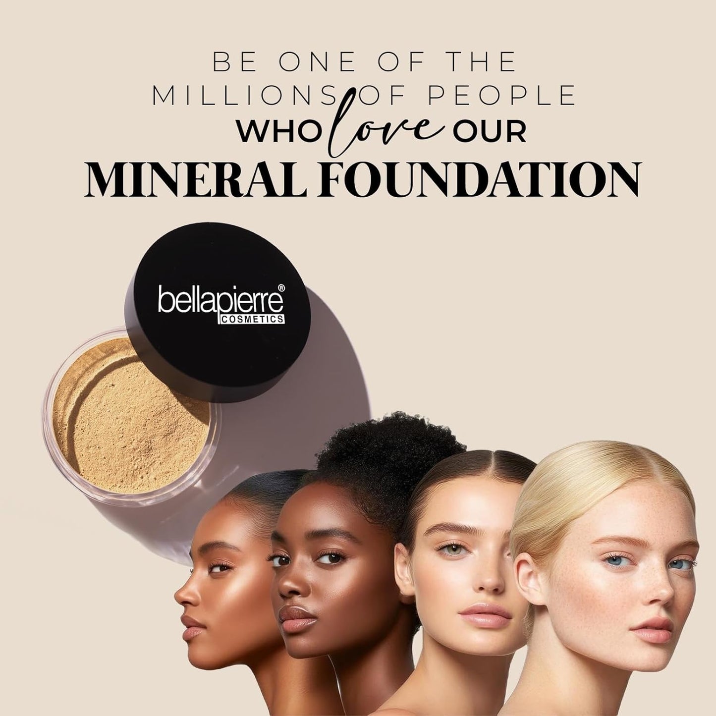 Bellapierre Mineral Foundation SPF 15 – Loose Powder Foundation, Full Coverage Mineral Makeup with Matte Finish – Vegan, Cruelty Free, Hypoallergenic, Oil & Talc Free – 0.32 oz - Café