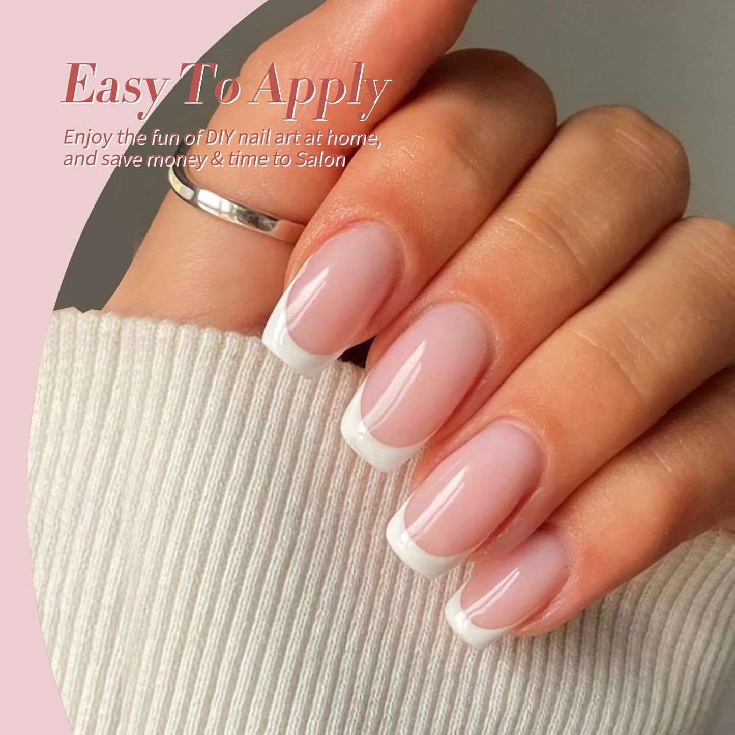 Born Pretty Jelly Gel Nail Polish, Sheer Gel Nail Polish, Milky Pink Nude Crystal Transparent Gel Polish Gel Manicure DIY Salon Nail Art Gifts Women Girls 7ML 6PCS