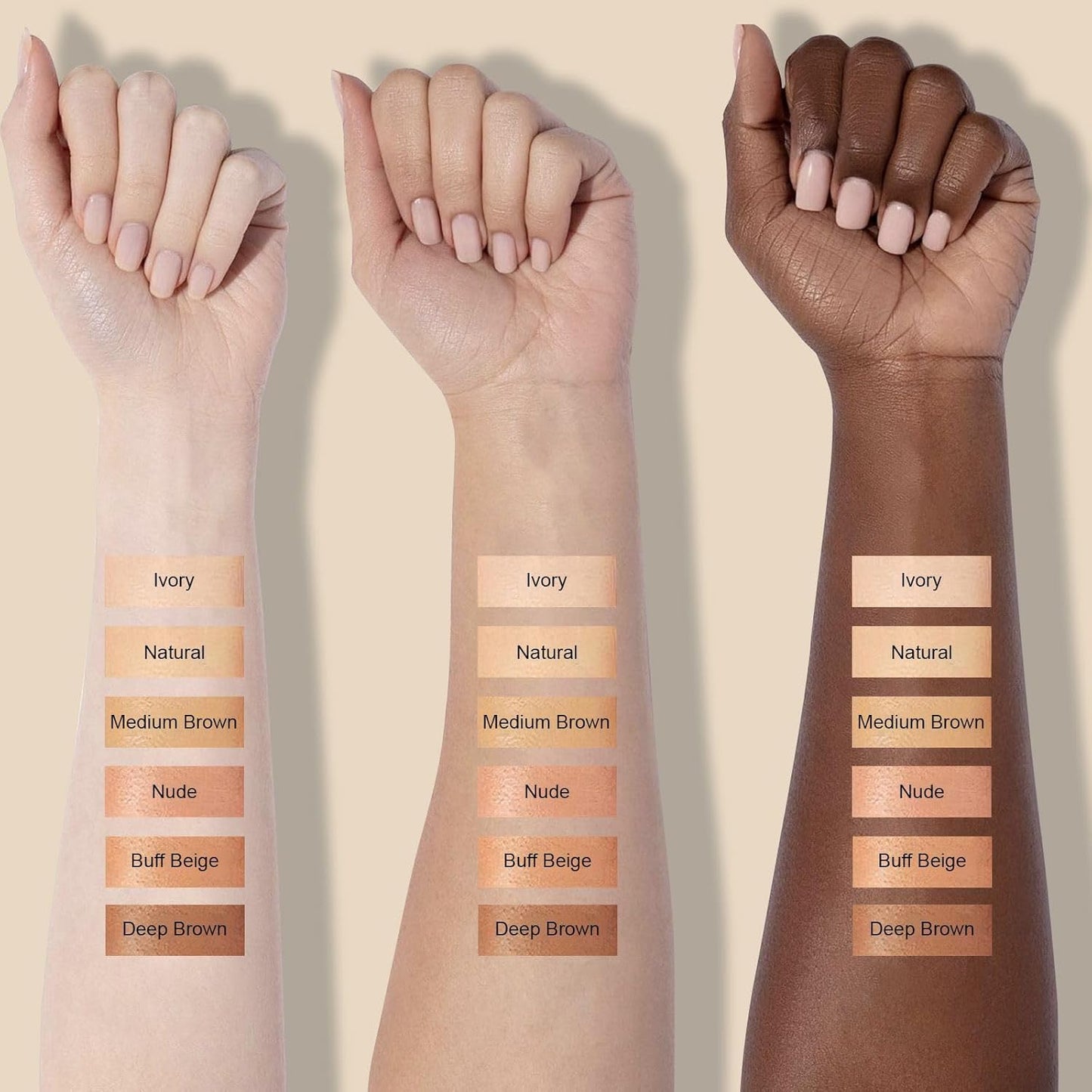 Mushroom Head Air Cushion CC Cream - BB Cream Face Makeup for Mature Skin, Moisturizing Cover Balm Foundation & Long-Lasting Color Correcting Concealer, Even Skin Tone for All Skin Types (Deep Brown)