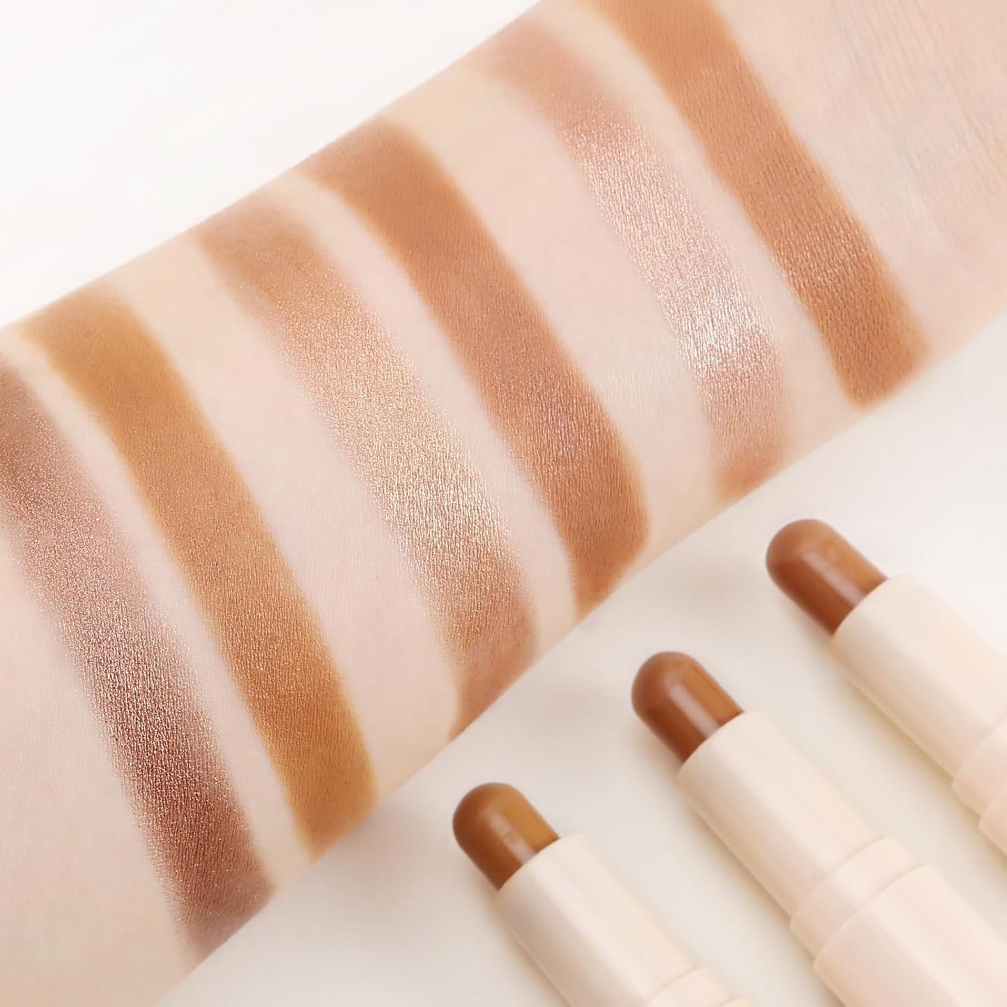 Boobeen 2 in 1 Contour Stick, Cream Bronzer Highlighter, Eyeshadow Pencil, Long-Lasting and Waterproof for All Areas of the Body