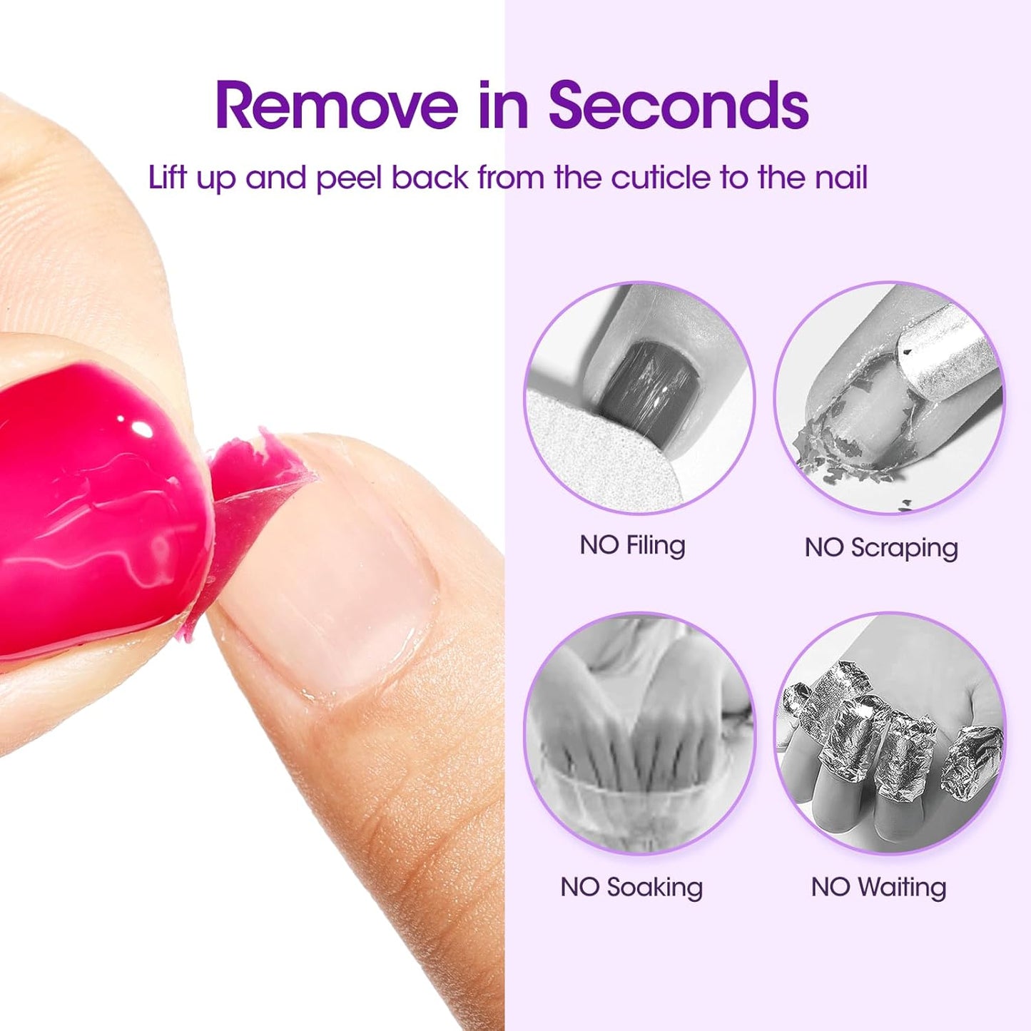 GELLEN Peel Off Base Coat, 18ml Peelable Gel Base Coat for Gel Nail Polish, UV LED Lamp Needed Clear Nail Polish without Soaking for Take off Nail Practice Beginners