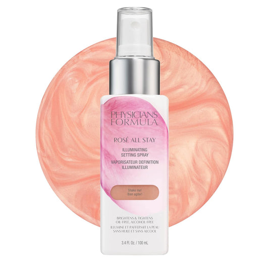 Physicians Formula Rosé All Stay Illuminating Setting Spray For Makeup, Oil-Free, Alcohol-Free, Antioxidants | Dermatologist Tested, Clinicially Tested