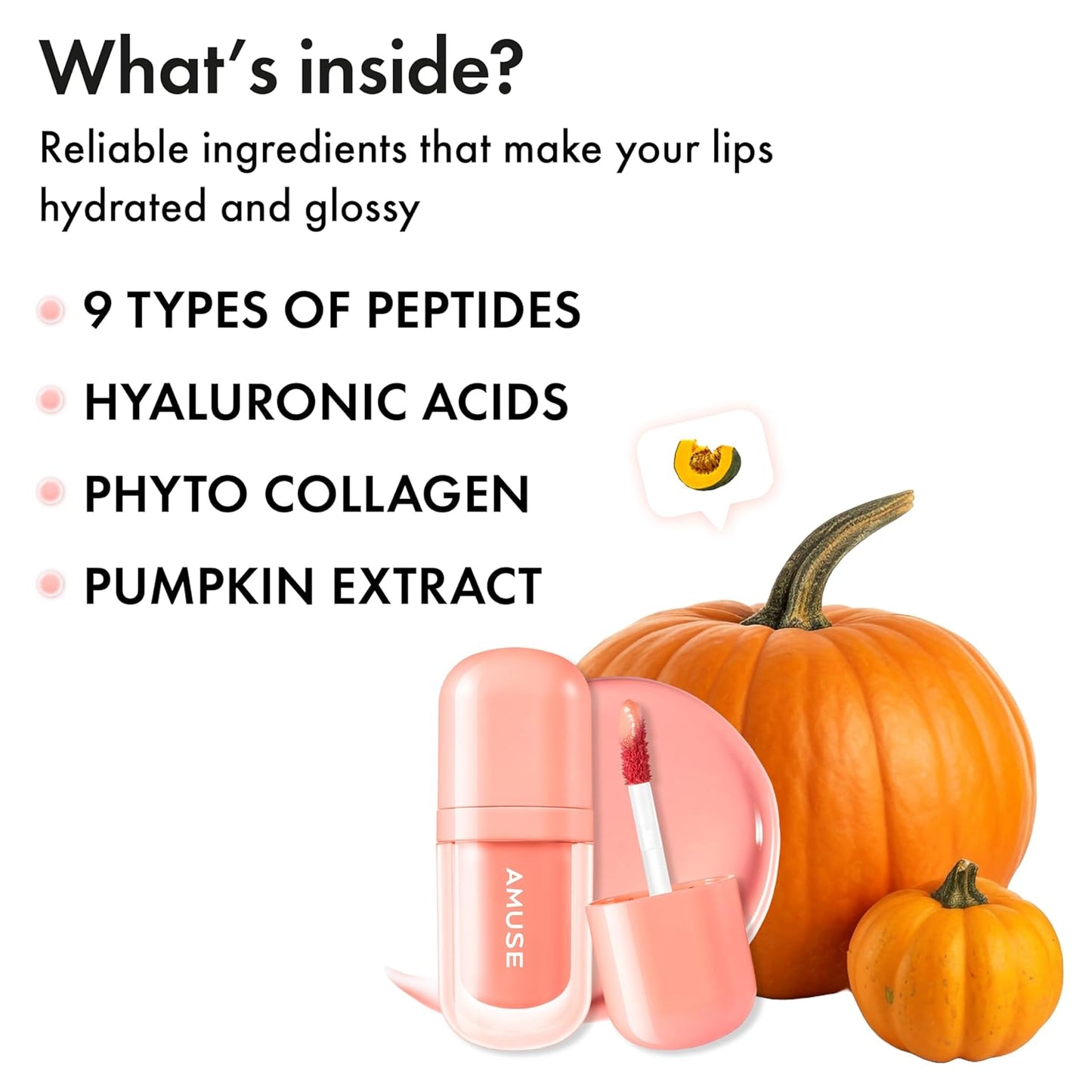 Amuse SEOUL BEBE TINT - 05 NUDE PUMPKIN | 24-hour Long-lasting Lip Stain, Plumping, Hydrating, Moisturizing, No Peel Off, Lip Care, Treatment, Non Sticky, Korean Lip Tint for Dry Lips