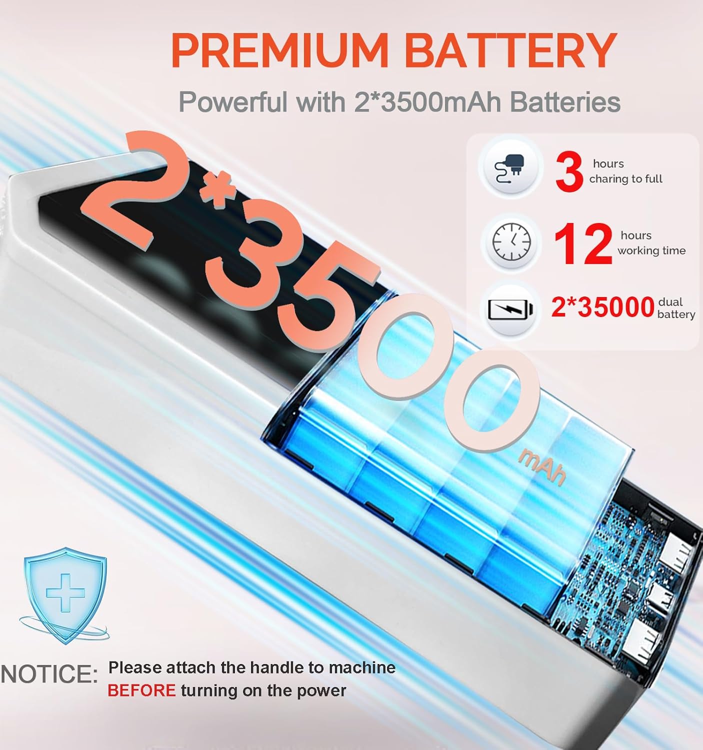 Professional Nail Drill Machine - Cordless Brushless Motor Nail File, 45000 RPM 2*3500mAh Portable Efile for Acrylic Gel Nails with 6 Bits & ETL-Certified USB Charger for Salon & Home