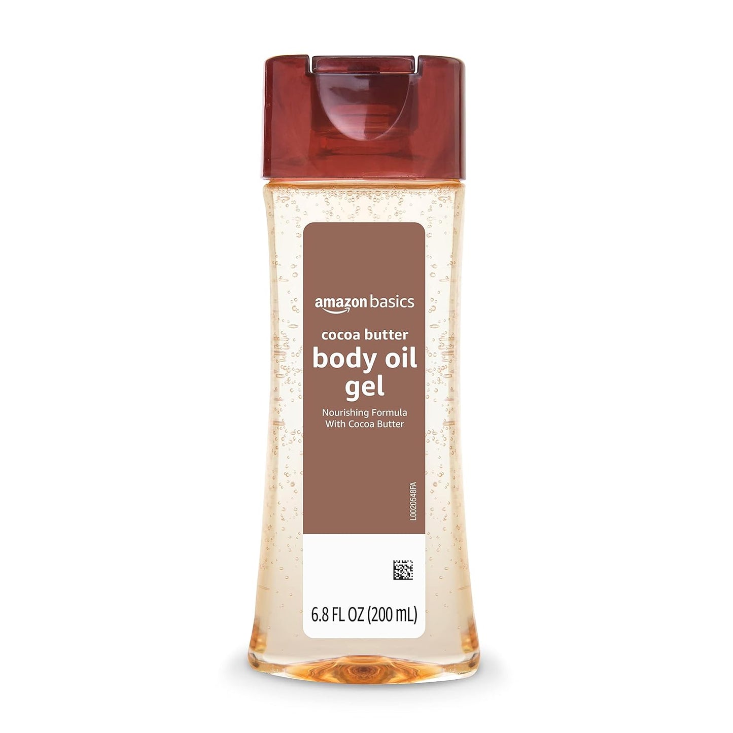 Amazon Basics Body Oil Gel with Cocoa Butter, 6.8 Fl Oz (Pack of 4) (Previously Solimo)
