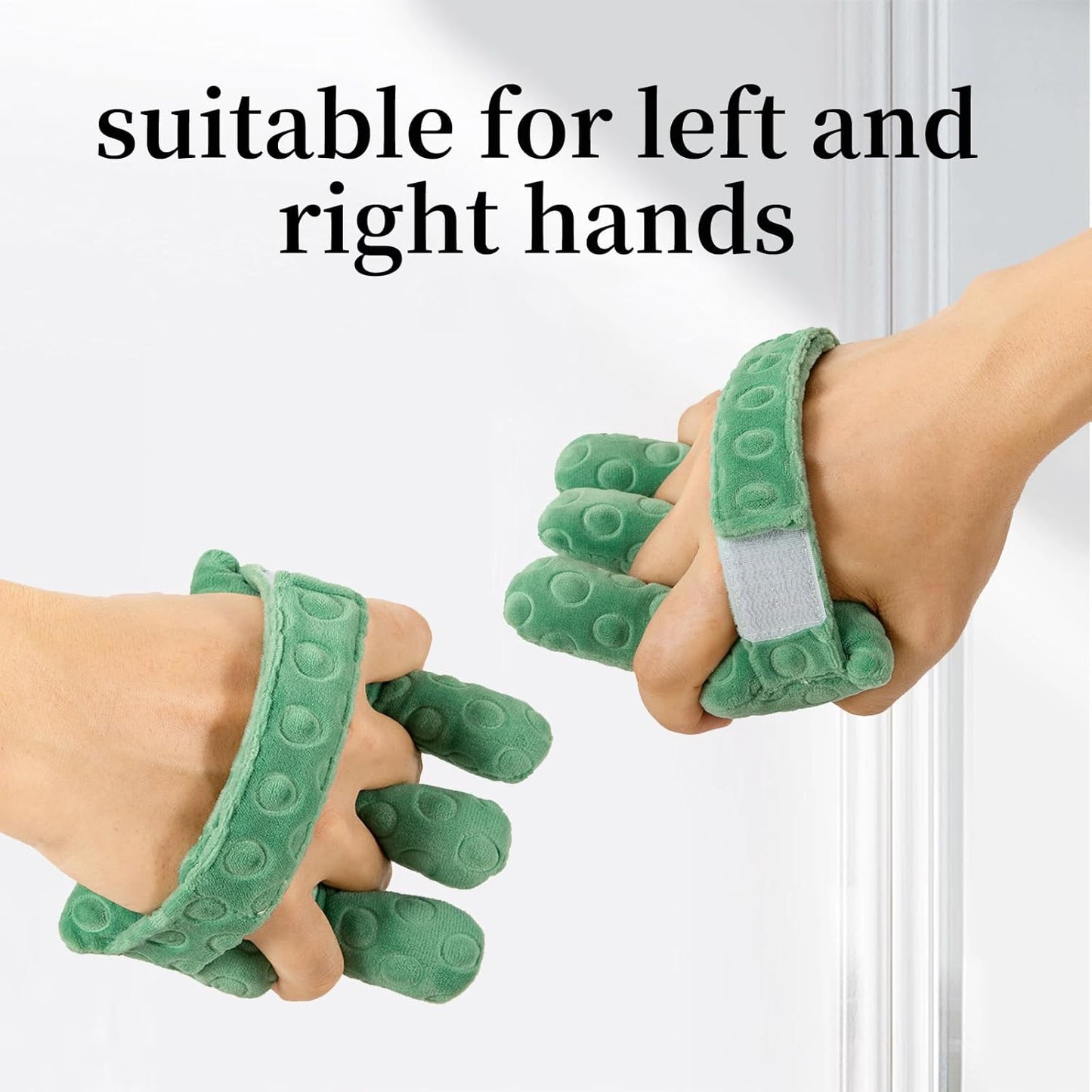 Adjustable Removable Finger Separator Protector Hand Contracture Cushion Padding Pillow Prevention Aid Training Tool With Fingers Hands Splints (Green)