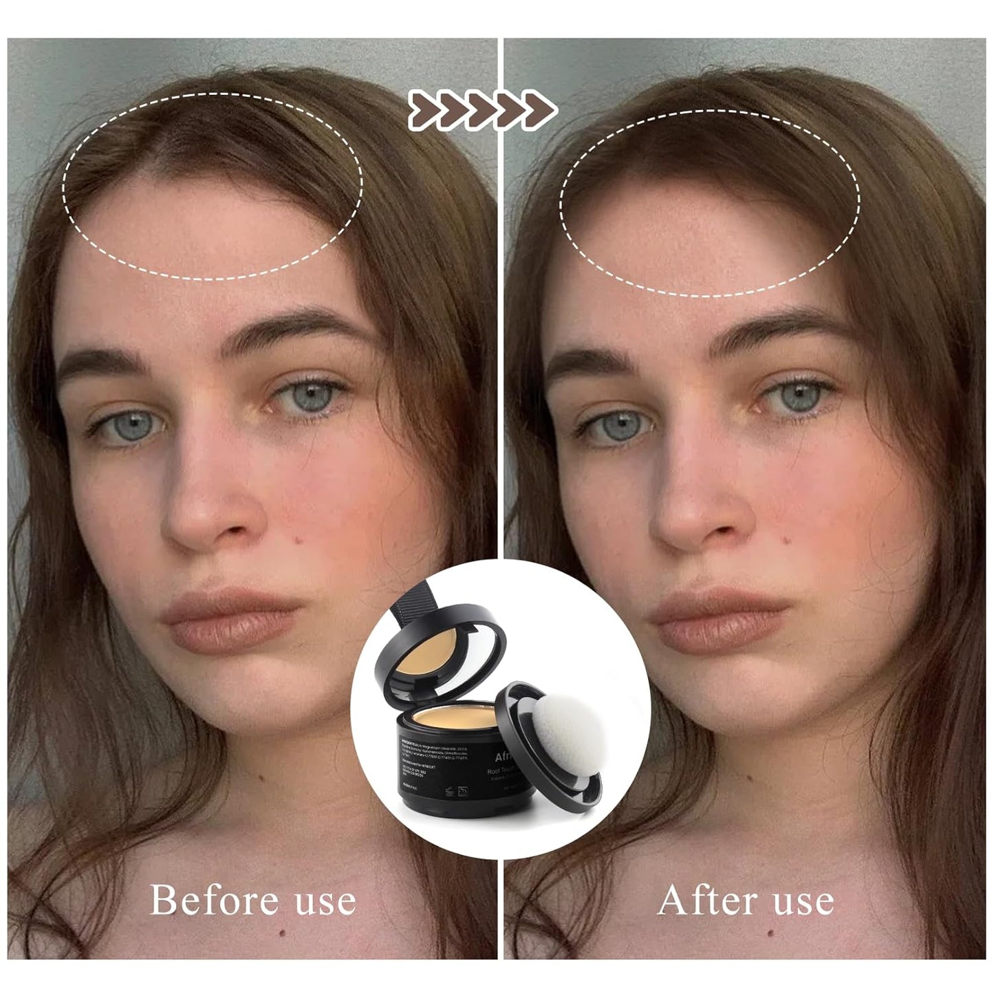 Instant Hairline Powder, Root Touch Up Hair Color for Gray Coverage and Thinning Hair, Root Cover Up Conceals Hair Loss & Bald Spots, Natural and Non-Greasy Hair Color for Women & Men, Medium Blonde