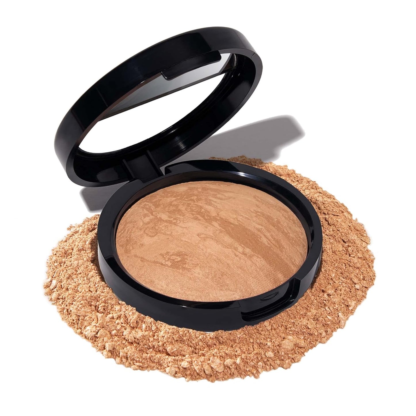LAURA GELLER NEW YORK Award-Winning Baked Balance-n-Brighten Color Correcting Powder Foundation - Golden Medium - Buildable Light to Medium Coverage - Demi-Matte Natural Finish