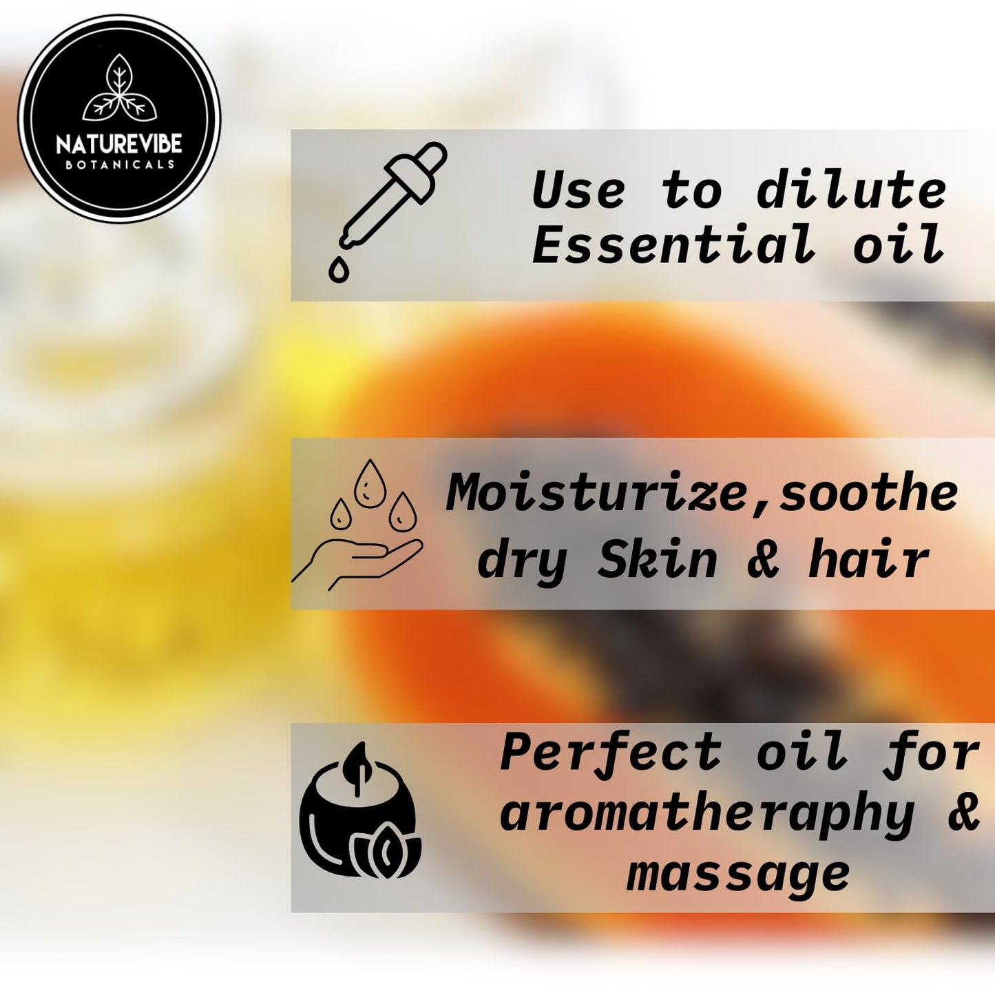 Naturevibe Botanicals Papaya Oil 32 Ounces | 100% Pure and Natural | Great for Skin Care and Hair Care