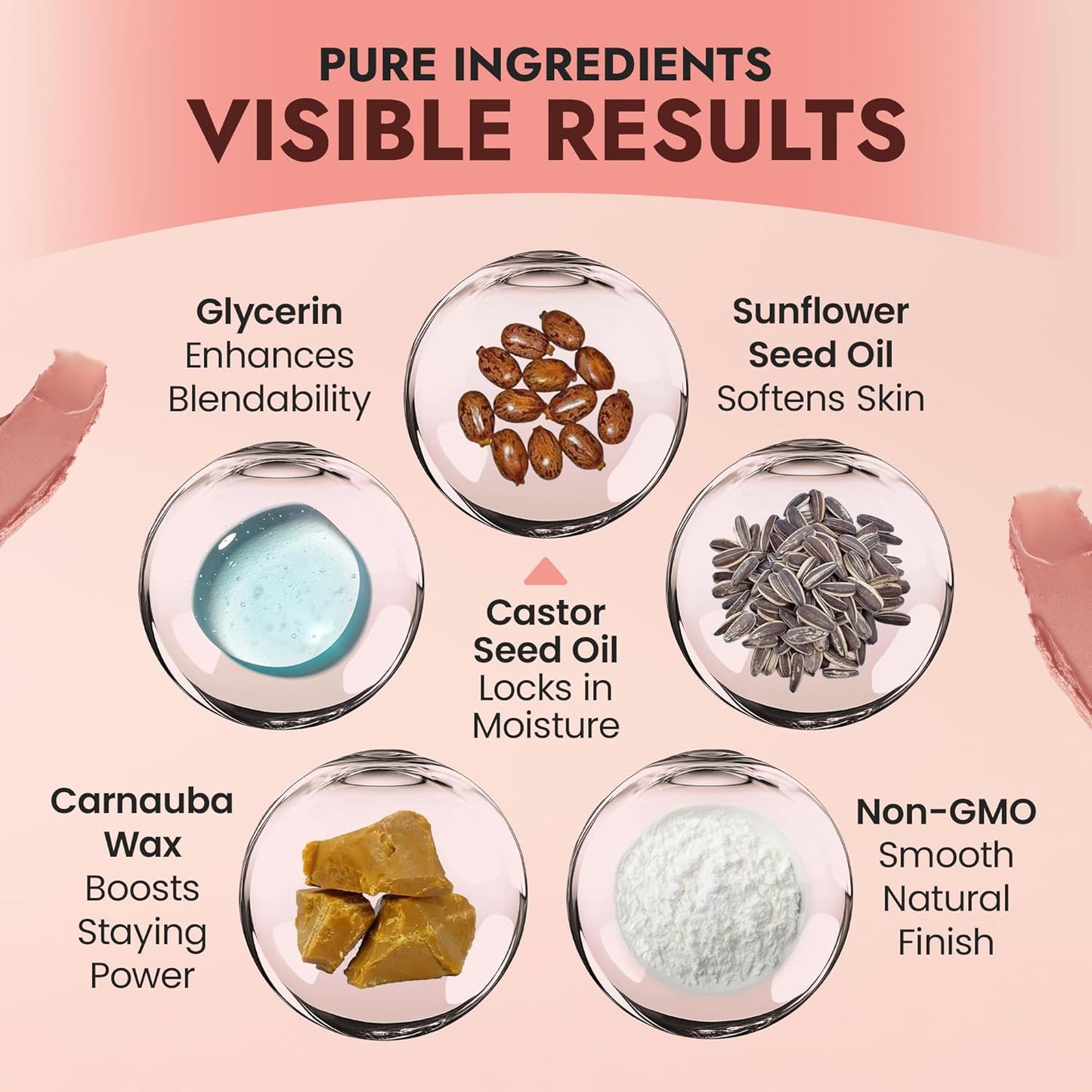 Organic Blush Tube, Rose - 100% Natural Vegan Cream Blush Sticks, Multi-Use Bronzer, & Highlighter for Lips, Cheeks & Eyes, Buildable Shimmer, Gluten-Free, Paraben-Free, Made in USA