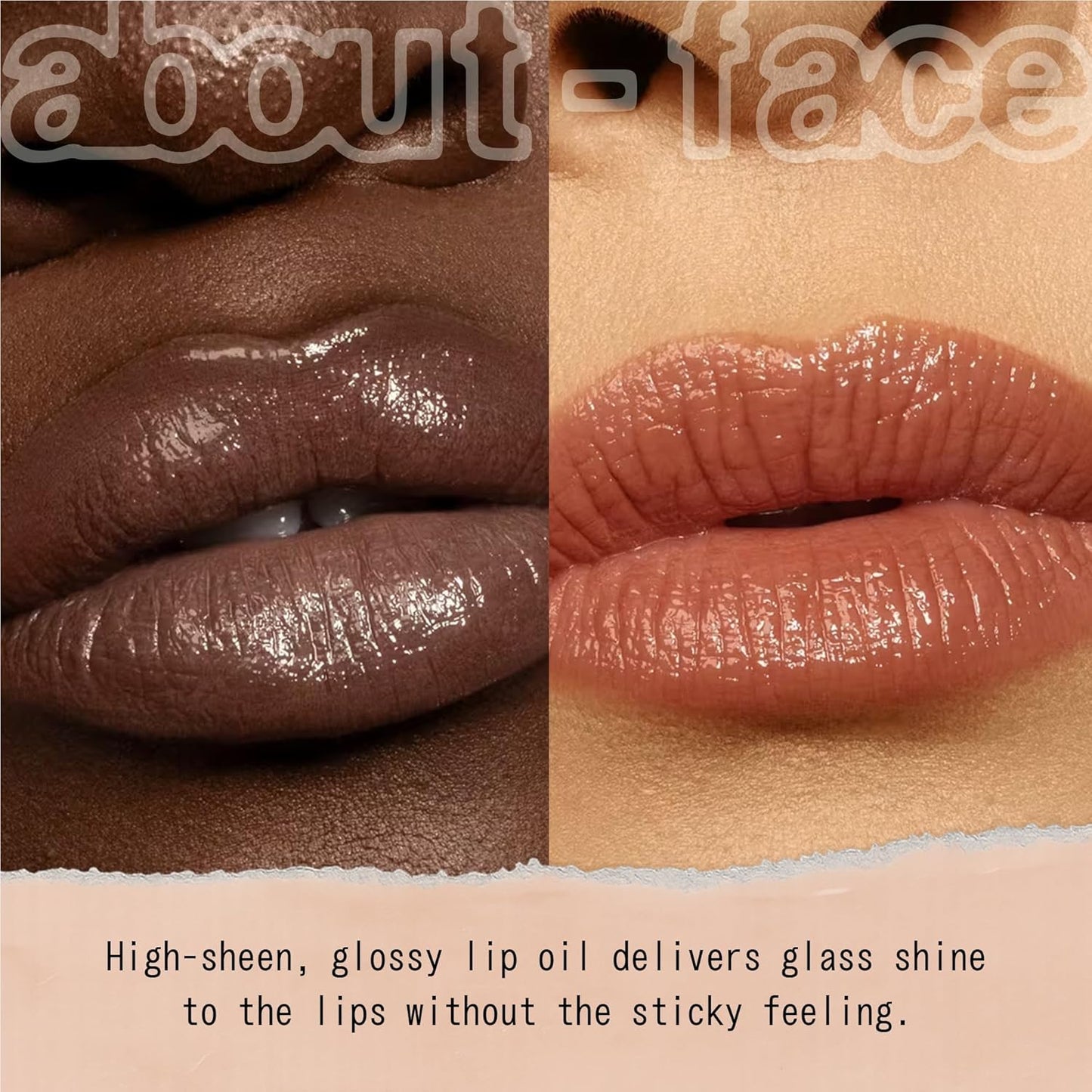 about-face Light Lock Lip Gloss Adore Me – Non-Sticky, High-Shine Lip Oil Gloss with Coconut Oil, Peppermint & Lavender – Vegan, Cruelty-Free, Clean Beauty – 0.21 oz (Chestnut)