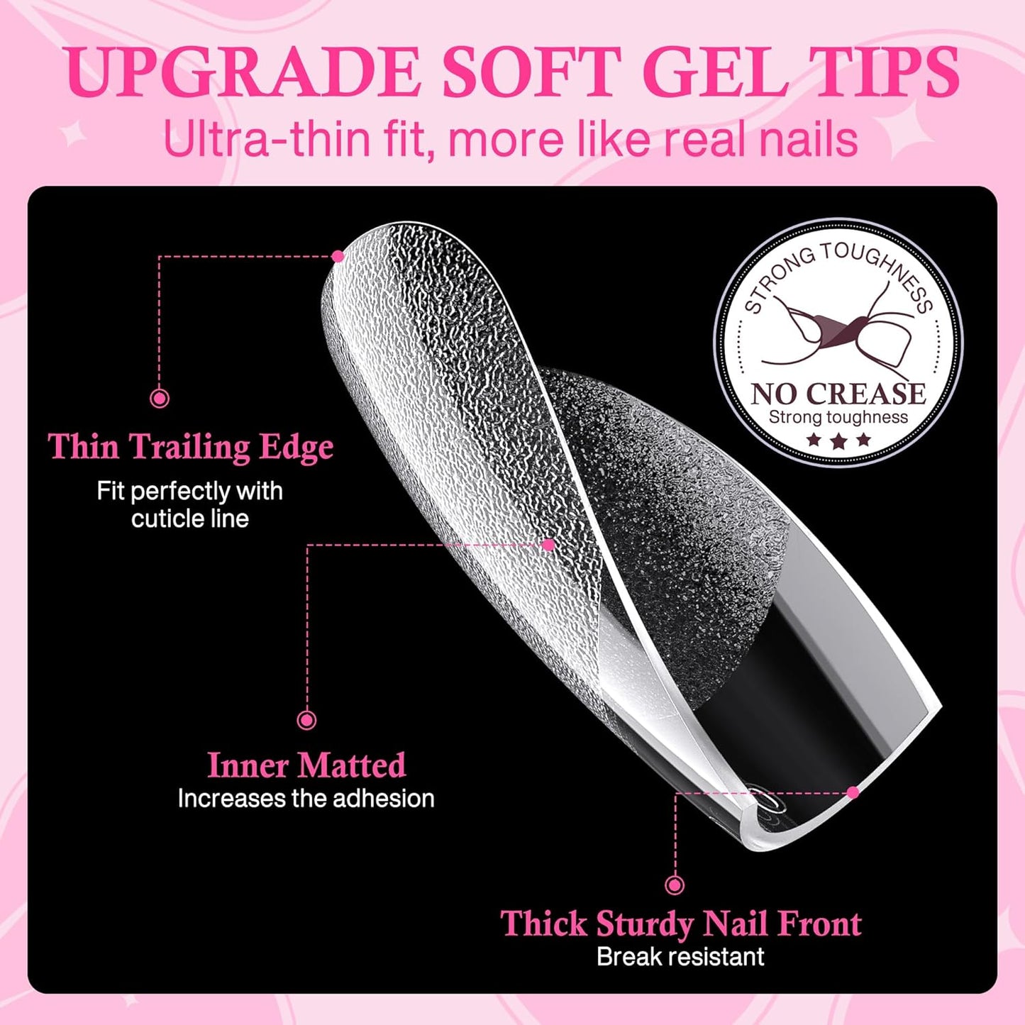 Extra Short Nail Tips: 504pcs Pre-shaped Half-matte Coffin Short Nails, 12 Sizes XS Clear Full Cover Fake Nails Soft Gelly Ballerina Press on Gel Nail Tips for Extension