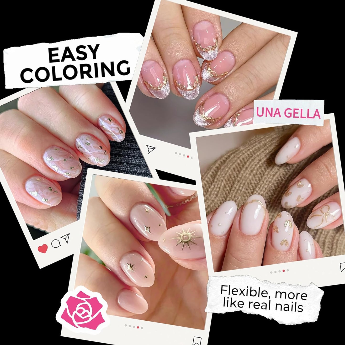 UNA GELLA Oval Gel Nail Tips, 312 Pcs Short Oval Round Nails Pre-Etched Half Matte Clear Acrylic Full Cover Press on Fake Nails No Filing Needed for DIY & Nail Extensions 12 Sizes