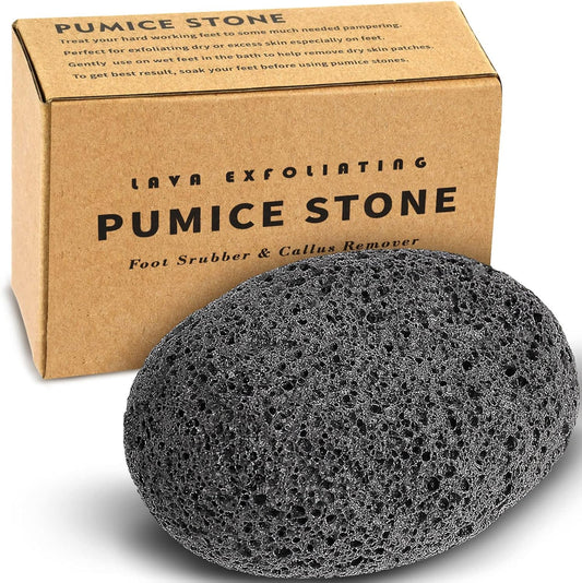 Maryton Natural Pumice Stone for Feet - Lava Foot Exfoliator Scrubber Pedicure Tools, Dead Skin Corn Callus Remover for Feet and Hands, 1 Count