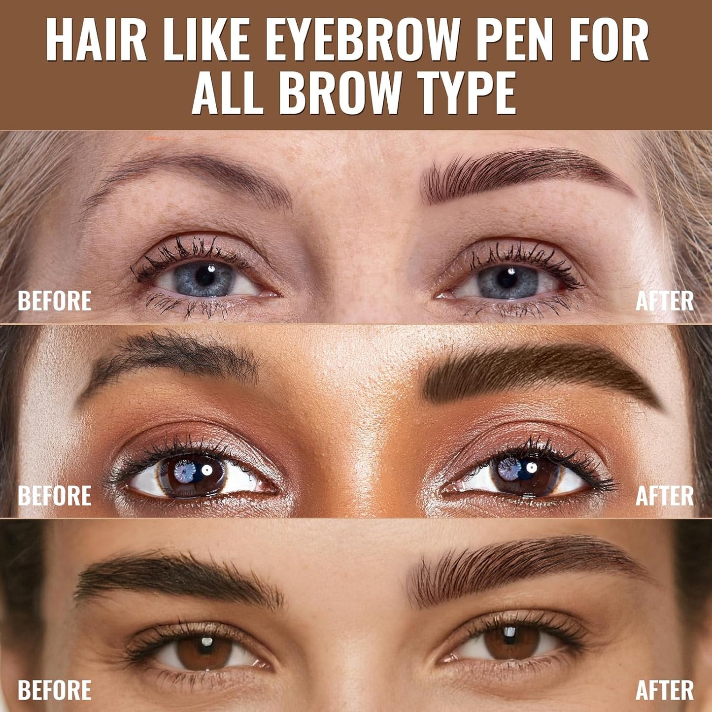 iMethod Eyebrow Pen - Eyebrow Pencil,2-in-1 Eyeliner Dual-Ended Microblading Eyebrow Pencil Long Lasting Waterproof Hair-Like Brow Pencil,with Eyebrow Brush,Eyebrow Pencils for Women,Black