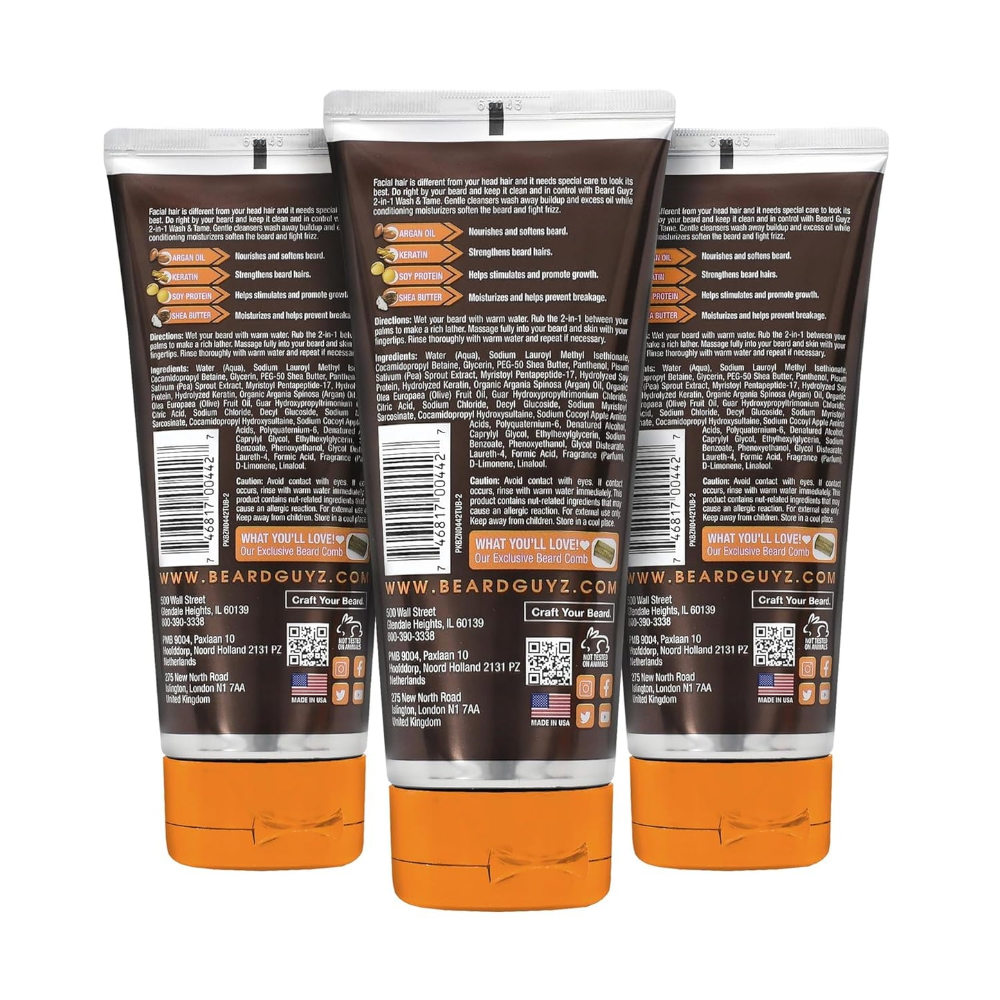 Beard Guyz 2-in-1 Wash & Tame (6.7oz pack of 3)