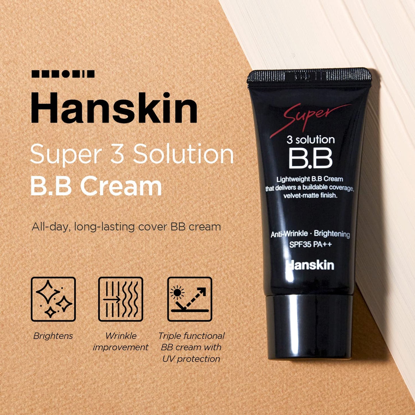 Hanskin Blendable BB Cream with spf 35pa++, Velvet Matte Finish, [30g / 1.05 Oz]