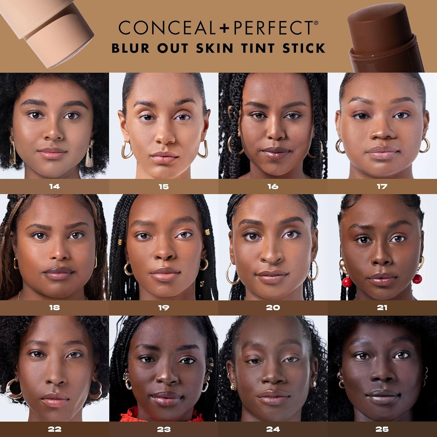 Milani Conceal + Perfect - Skin Tint Stick, Blur Out Tinted Moisturizer Makeup, Shade 005