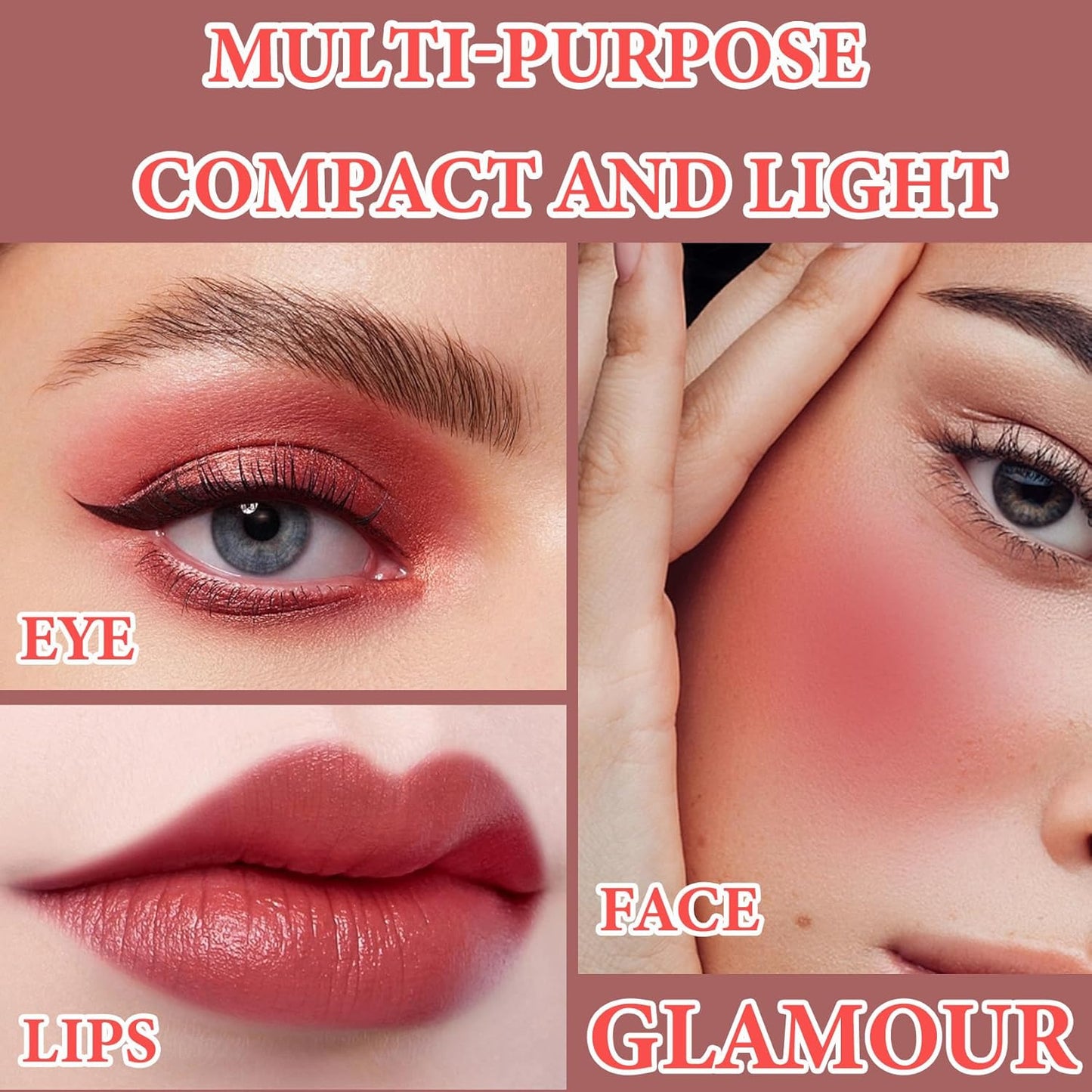 Cream Blush Stick Makeup,Blush Stick for All Skin Tones,Easy to Color,Soft Long Lasting Lightweight Blush Face Makeup Stick,Waterproof Multi Stick for Cheeks & Lip & Eyes（#104）