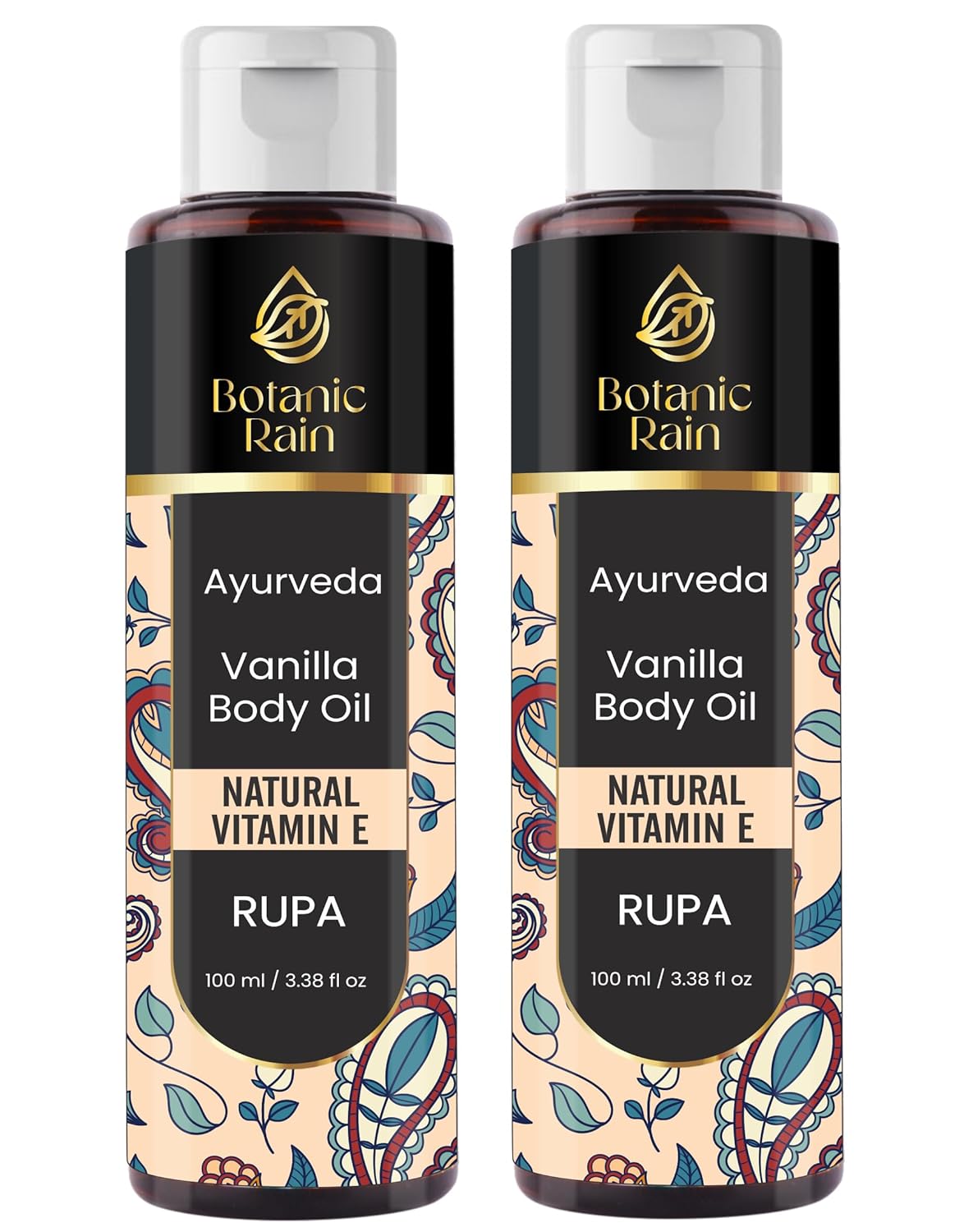 Ayurveda Vanilla Body Oil, Organic, Nourishing, & Hydrating Moisturiser for Dry, Flaky Crepey Skin - Fast Absorbing, Non-Greasy, Ayurvedic for Women & Men – 3.38 fl oz (2)
