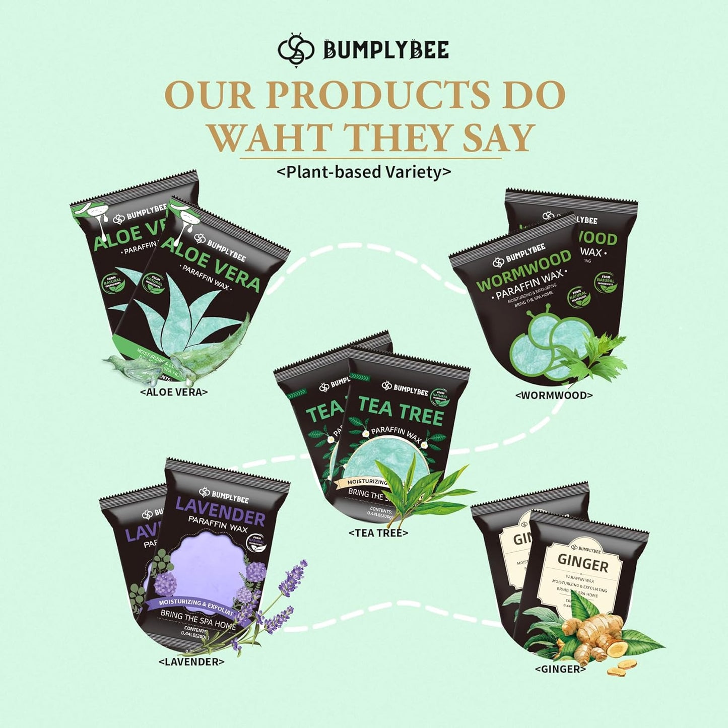 Paraffin Wax for Hand and Feet,10 Pack Tea Tree Paraffin Wax Refills for Hand & Foot Wax Bath, Moisturizing Hands Feet, Deep Hydration