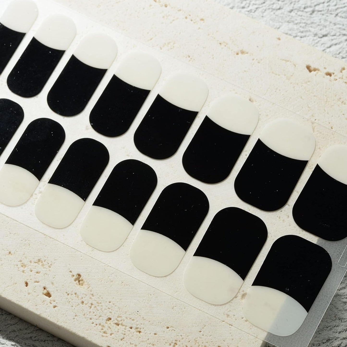 Nail Polish Strips, 32PCS Salon Quality Wraps, Long Lasting Gel Nail Stickers for Women Easy Apply& Remove (Playing Black)