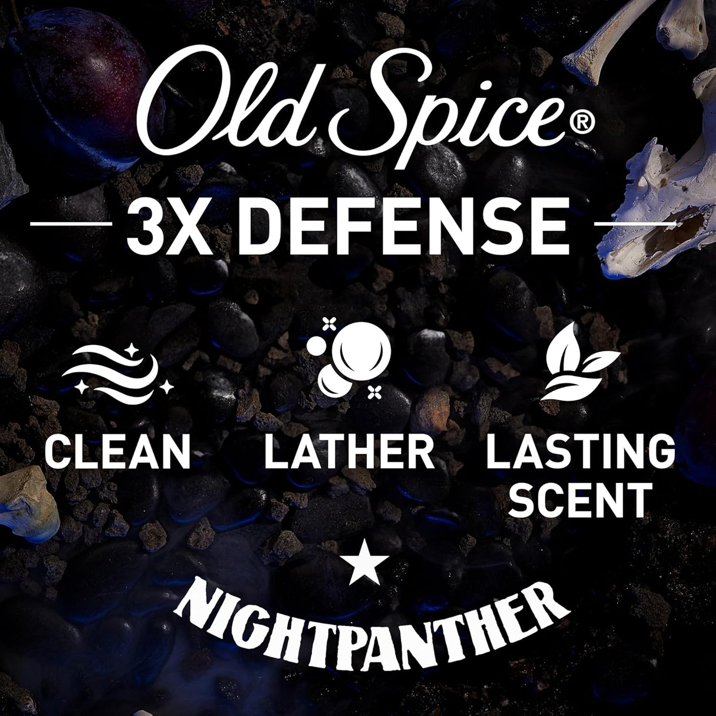 Old Spice Body Wash for Men, 3X Defense, 24/7 Shower Fresh with Long Lasting Lather, NightPanther Scent, 33.4 fl oz (Pack of 4)