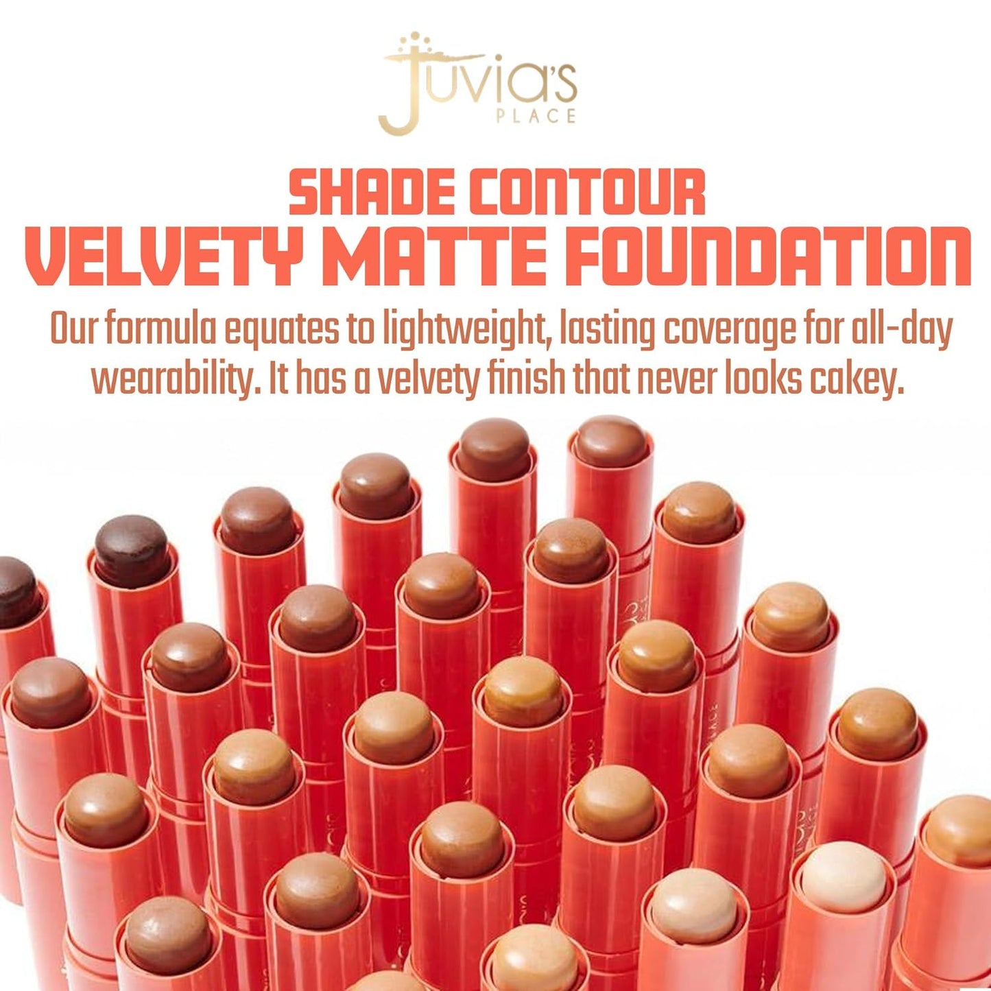Juvia's Place Shade Stick Foundation, Concealer, Contour, Belize, Medium w/Neutral Undertone, .34 oz