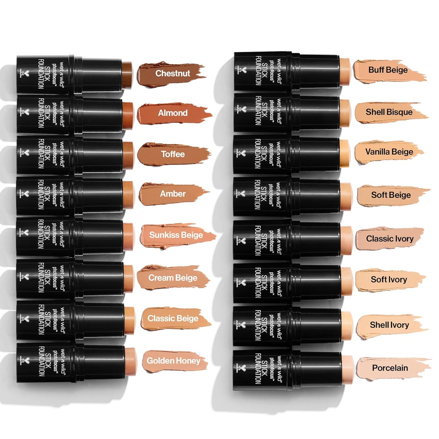 wet n wild Photo Focus Matte Foundation Stick Makeup, Classic Ivory | Vegan & Cruelty-Free