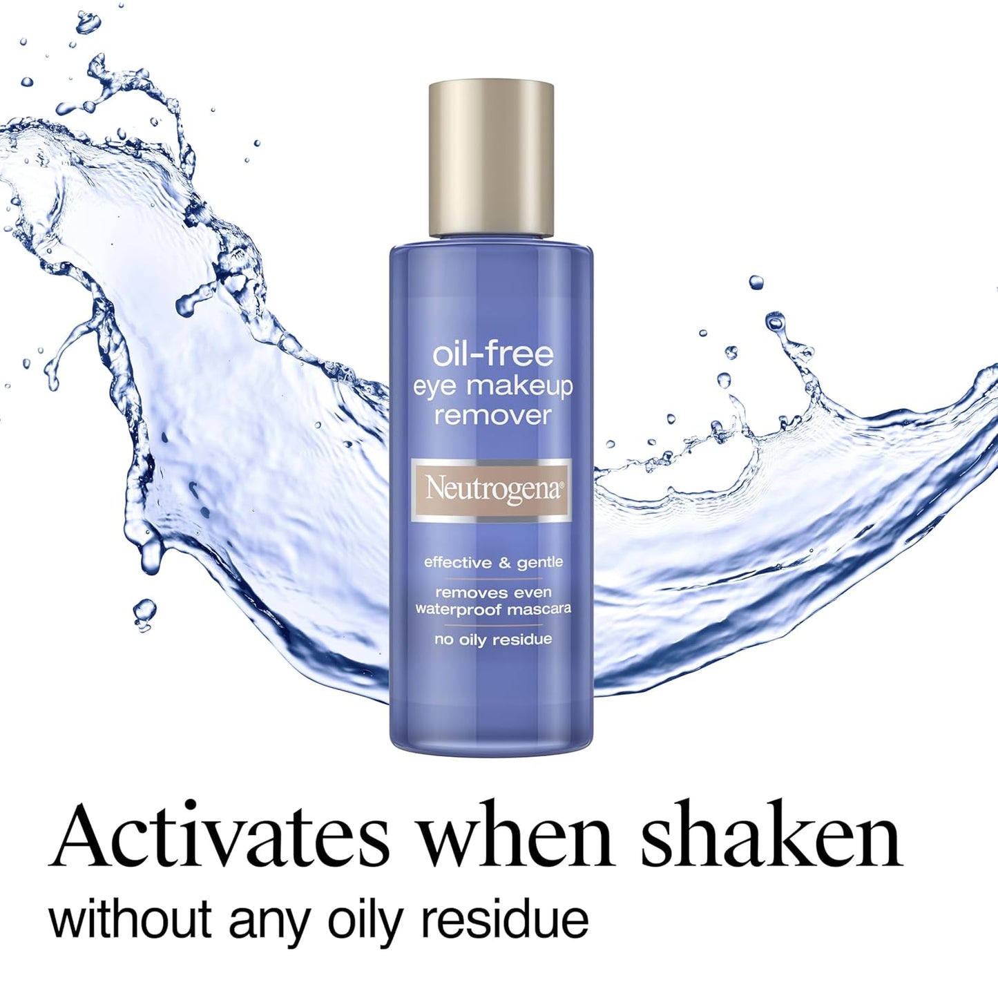 Neutrogena Gentle Oil-Free Eye Makeup Remover & Cleanser for Sensitive Eyes, Non-Greasy Makeup Remover, Waterproof Mascara Remover, Dermatologist & Ophthalmologist Tested, 8 fl. oz