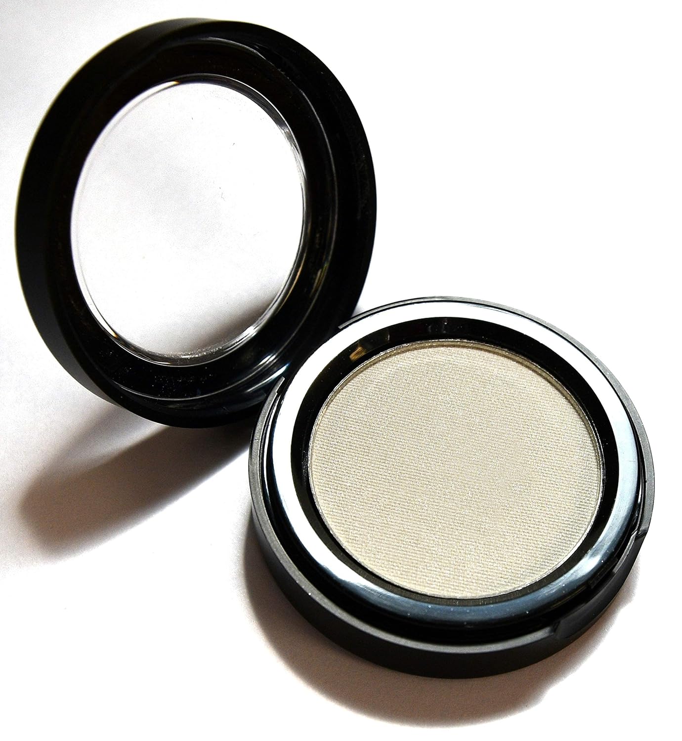 White Satin Snowflake Pearl Shimmer Finish Pressed Powder Single Vegan Eyeshadow; Talc, Paraben & Cruelty Free