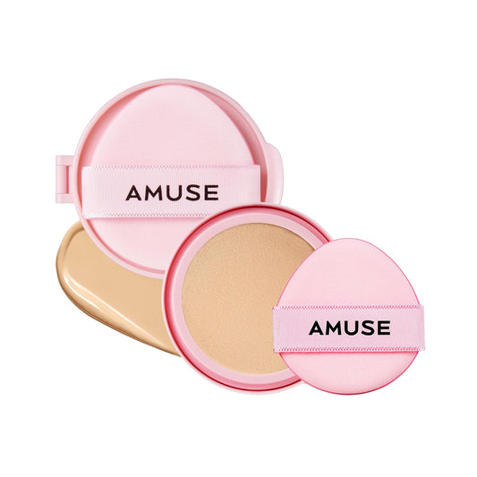 Amuse SEOUL DEW POWER VEGAN CUSHION [REFILL] | Dewy, glow, long-lasting, clean beauty, lightweight, natural look, foundation for sensitive skin, hydrating cushion ([REFILL] 02 HEALTHY)