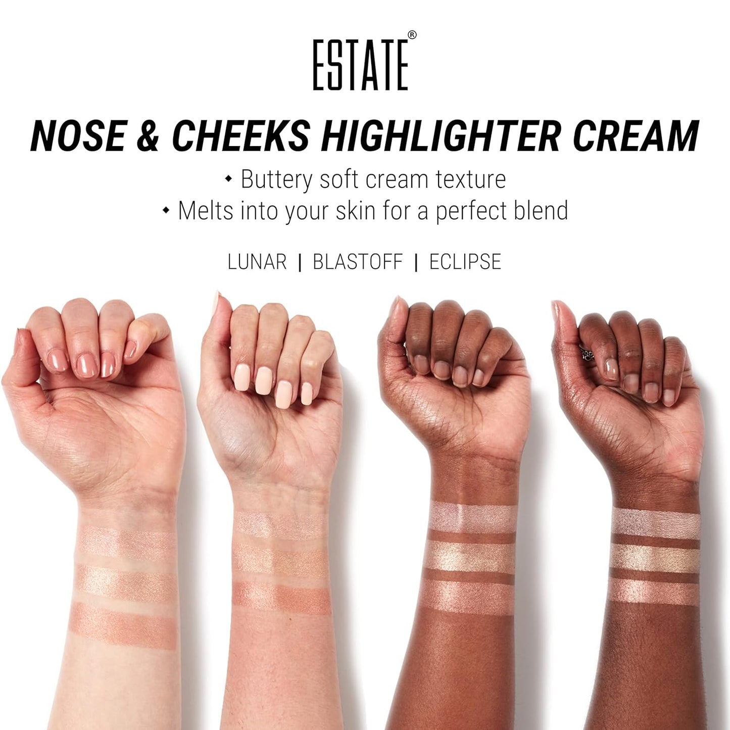 Estate Cosmetics Spacebound Highlighter – Cheeks & Nose Cream Formula – 3.5 g (0.12 oz) (Blastoff)