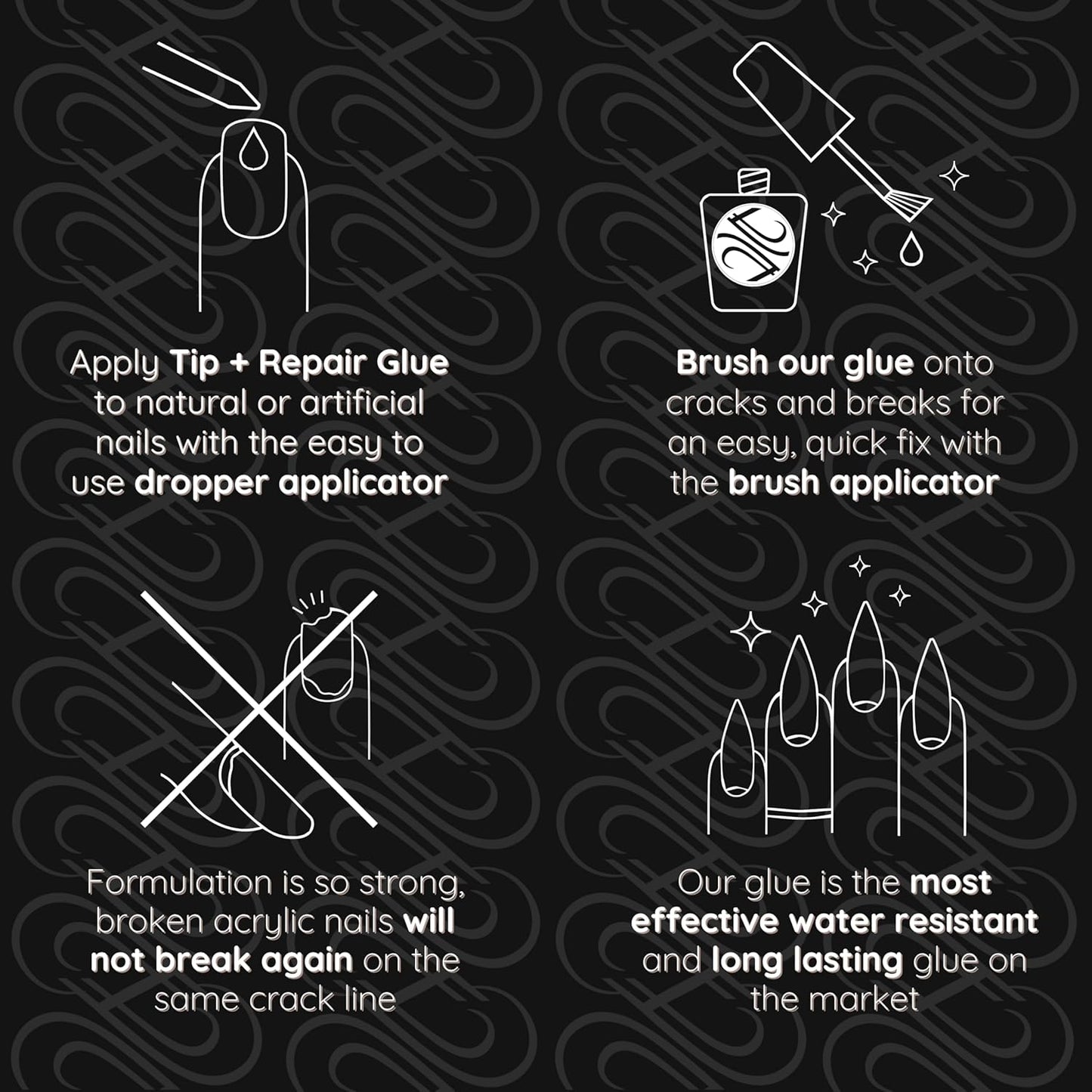 Tammy Taylor Brush On Nail Glue | Dry-Clear Gel Nail Glue for Press on Nails, Acrylics, Tips and Even Natural Breaks | UV/LED Curing Needed | Strong Gel for Nails and Extensions