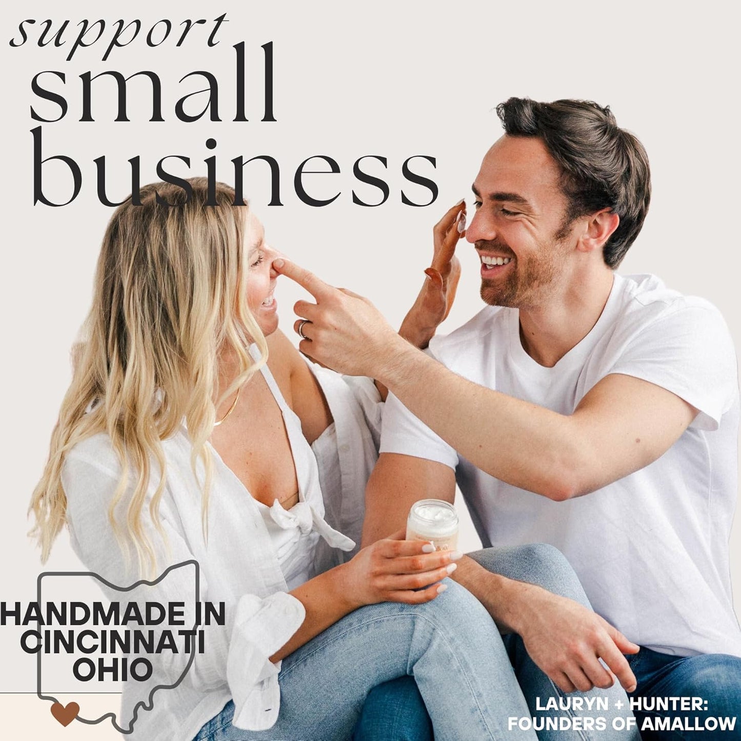 Amallow 100% Grass Fed Beef Tallow for Skin Care - Face + Body - Whipped Moisturizer - Natural Lotion, 4 FL. oz. (Vanilla Latte)