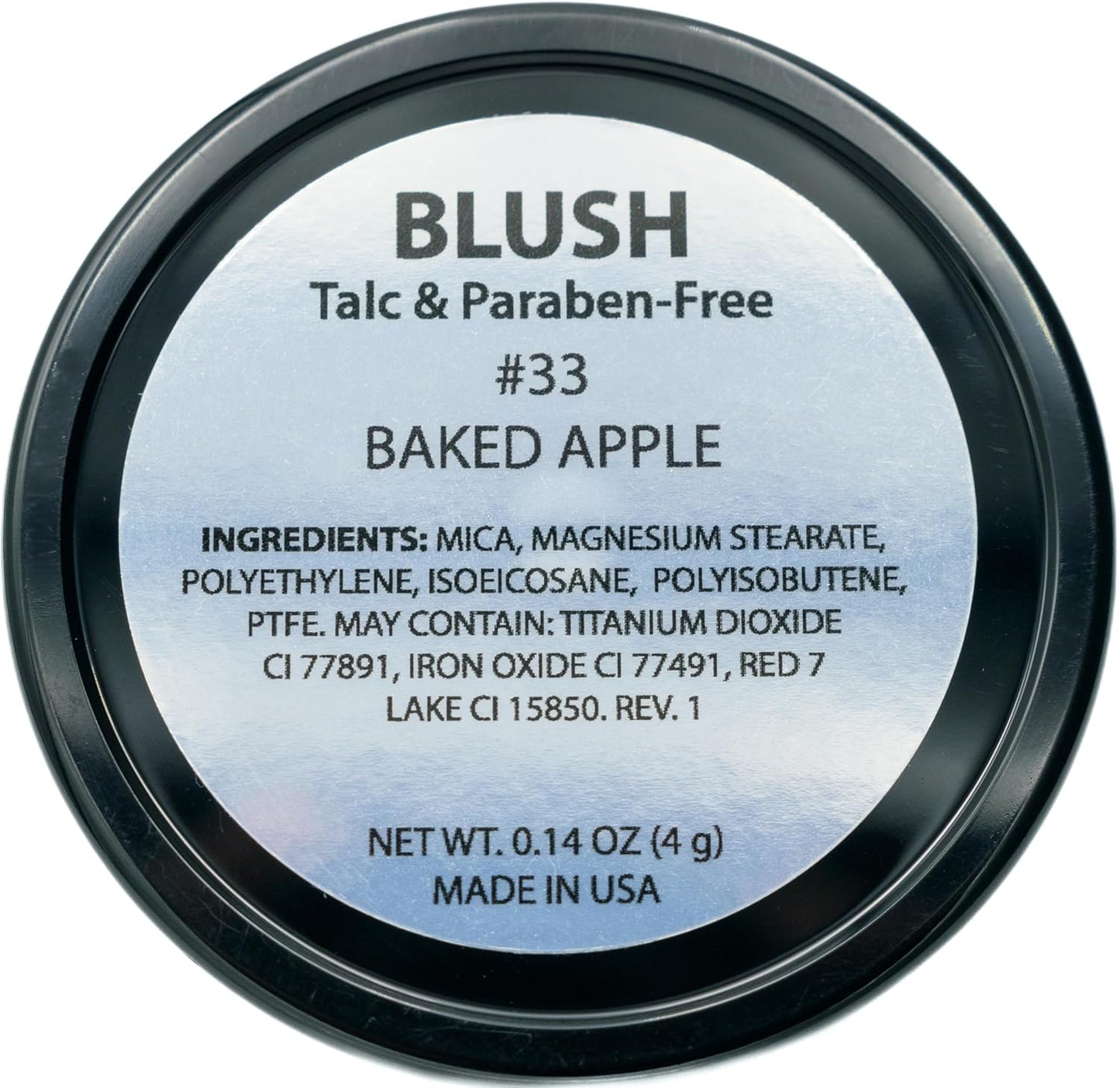 Baked Apple Pie Red Brown Purple Blush Pressed Cheek Blush Color Contour Powder, Talc & Paraben Free, 4 Grams, No Animal Testing & Cruelty Free