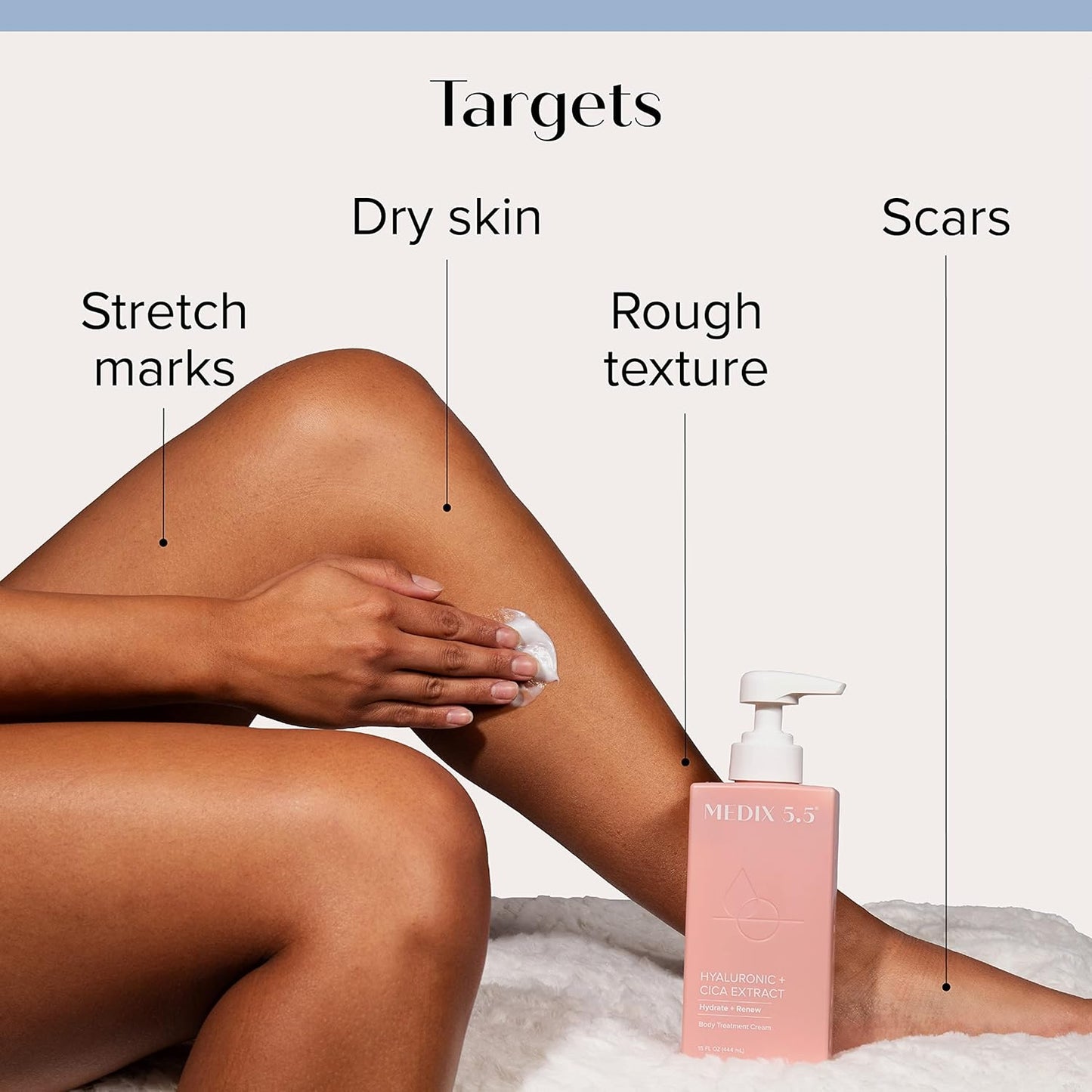 Medix 5.5 Exfoliating AHA Glycolic Acid Face & Body Scrub Cleanser + Hyaluronic Acid Moisturizing Body Cream Lotion Skin Care 2PC Set | Alpha Hydroxy Acid & Lactic Acid Foaming Body Wash & Face Wash