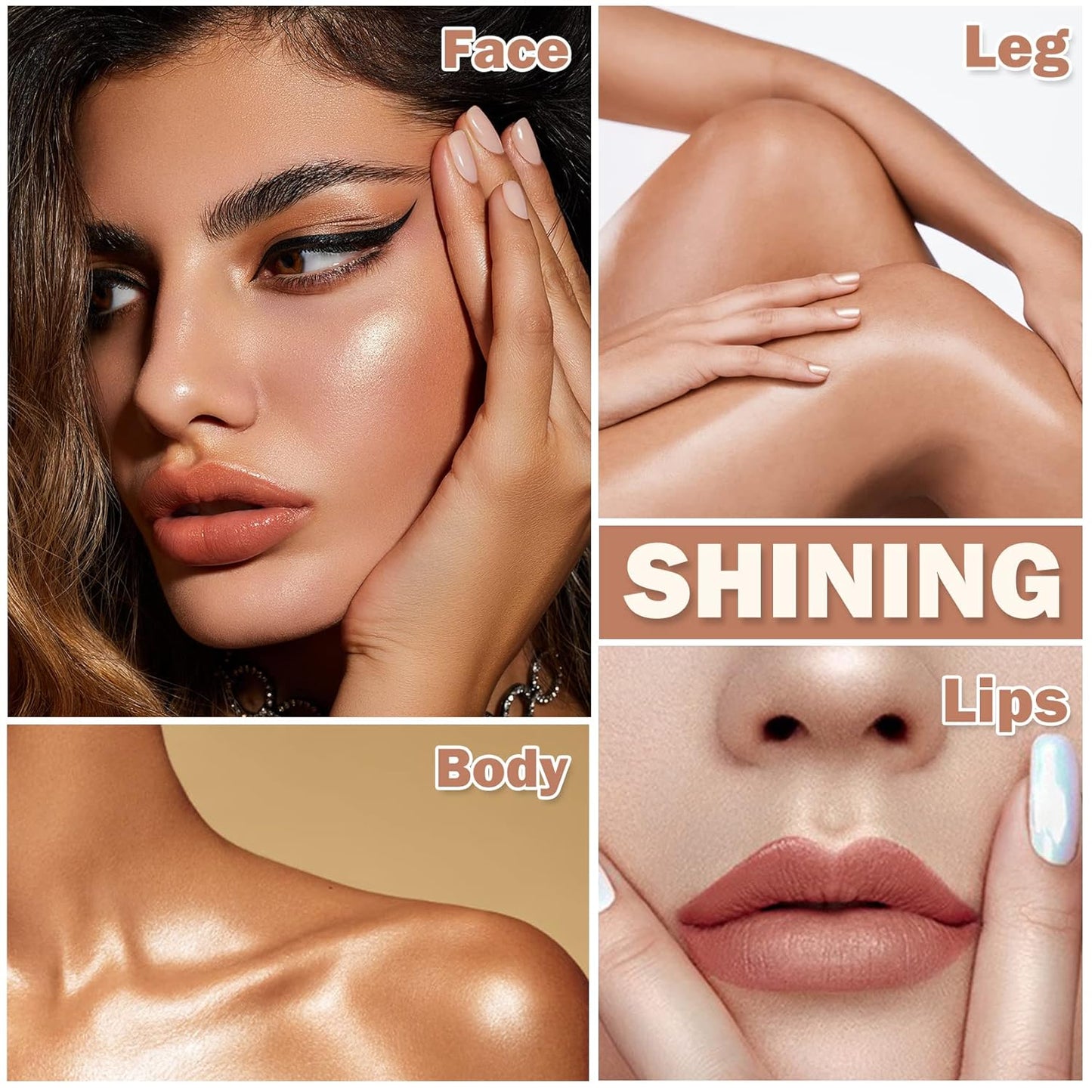 CAHIUYOA Cream Contour Stick, Velvet Finish, 2-in-1 Highlighter & Bronzer, Light, Brown, 0.0353 Ounce, Stick Packaging for Women & Girls