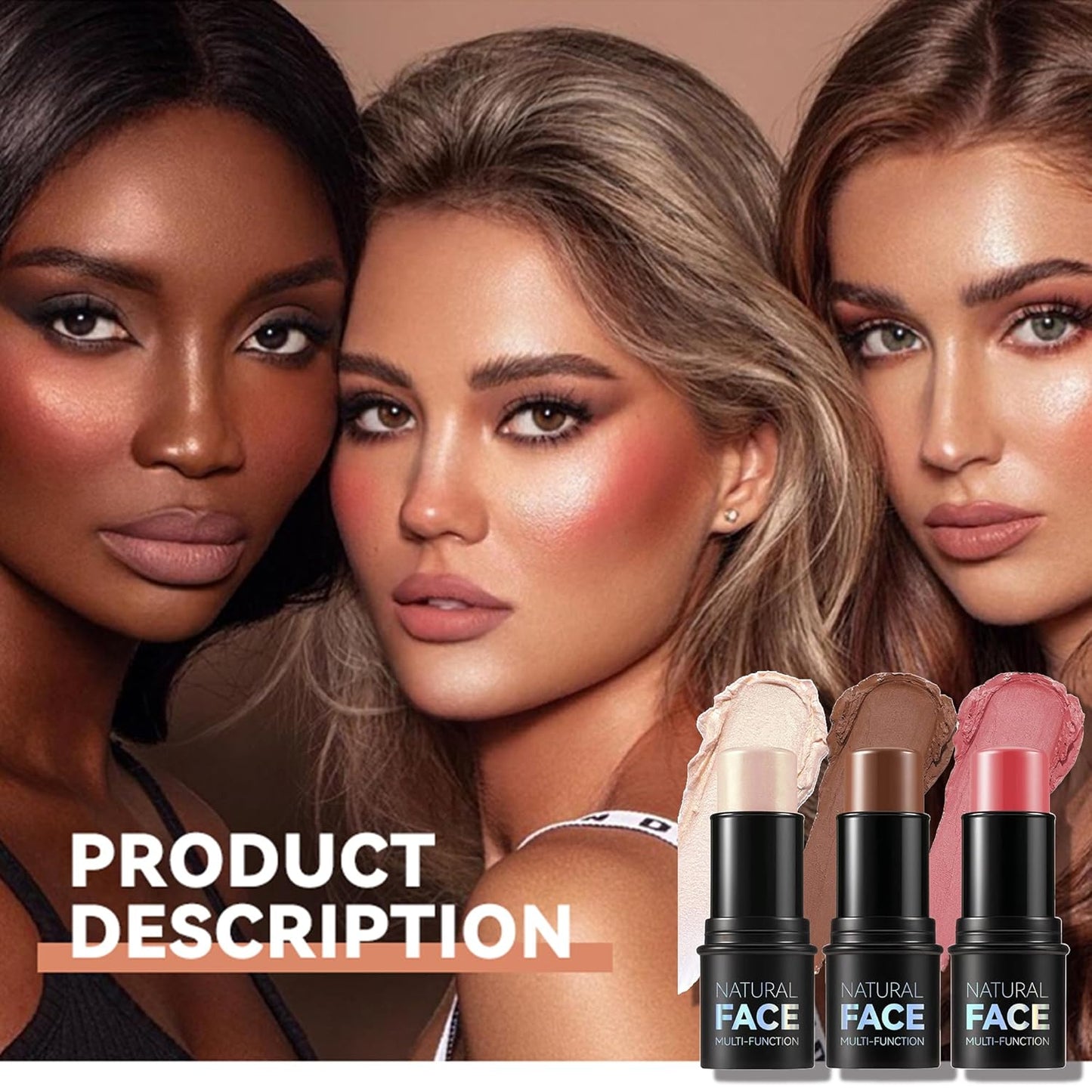 Highlighter Contour Stick, Milk Makeup Contour, Blush Sticks, Highlight Contour Palette, Glint Highlighter, Make Up Highlighter, Best Contouring Stick, Highlighter Makeup Stick, 03#QUARTZ ROSE