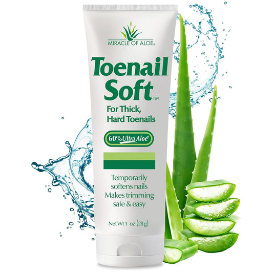 Toenail Softener for Thick Hard Toenails - Safe for Seniors & All Ages - Fast-Acting Toenail Softening Cream - Ingrown Toenail Treatment - Non Greasy Nail Cream Formulated with Natural Aloe Vera, 1 oz