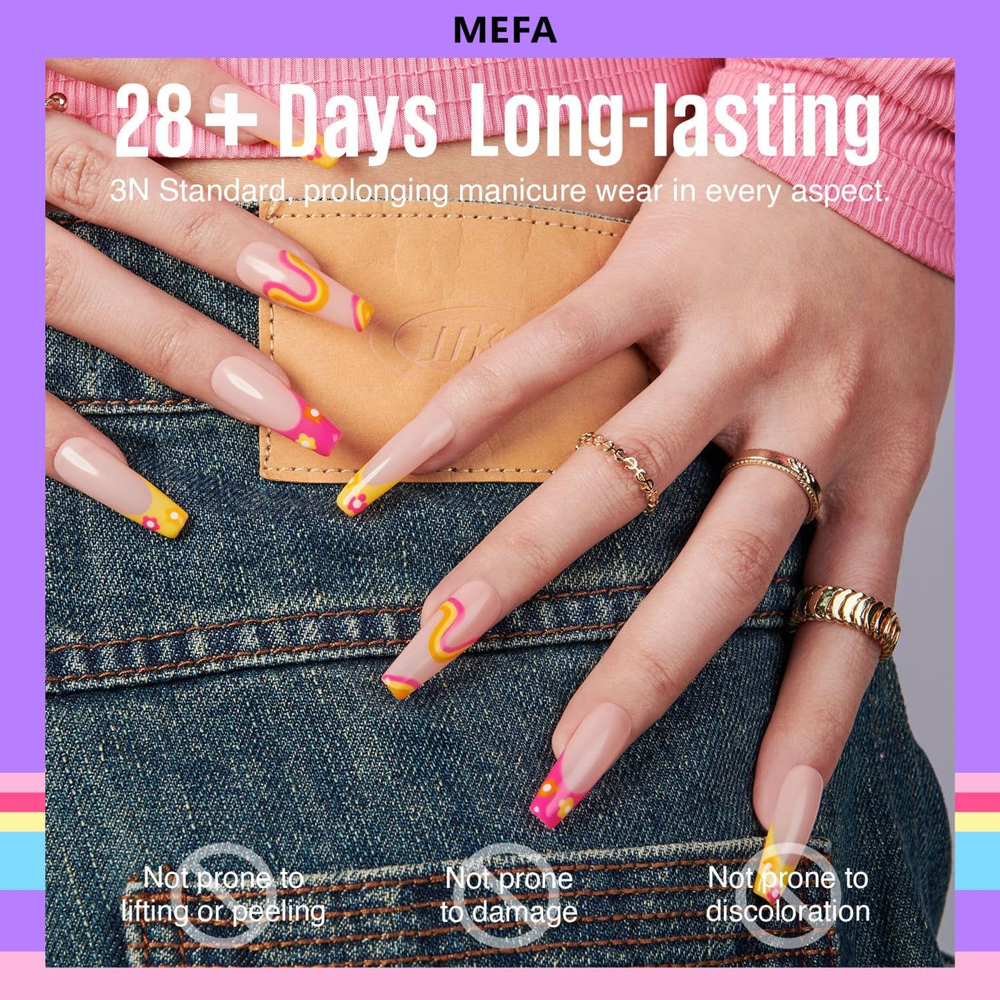 MEFA 35 Pcs Gel Nail Polish Set, 32 Colors Spring Collection Gel Nail Polish Pink Green Nail Art Manicure DIY Home Gifts for Women Girls Beginners