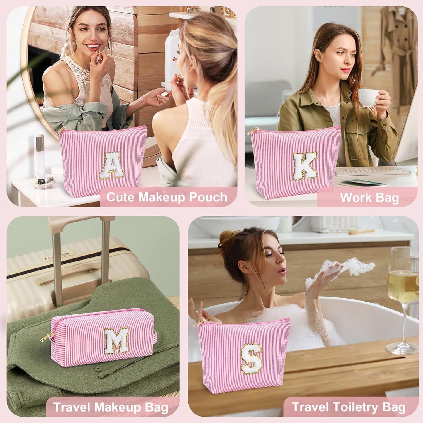 YOOLIFE Teen Girl Gifts Trendy Stuff for Girls | Makeup Bag Christmas Gifts for Girls Cosmetic Bag Touchland Case Stuff for Teen Girls Skincare for Girls 8 9 10 11 12 13 14 15 16 Year Old Girl Gifts S